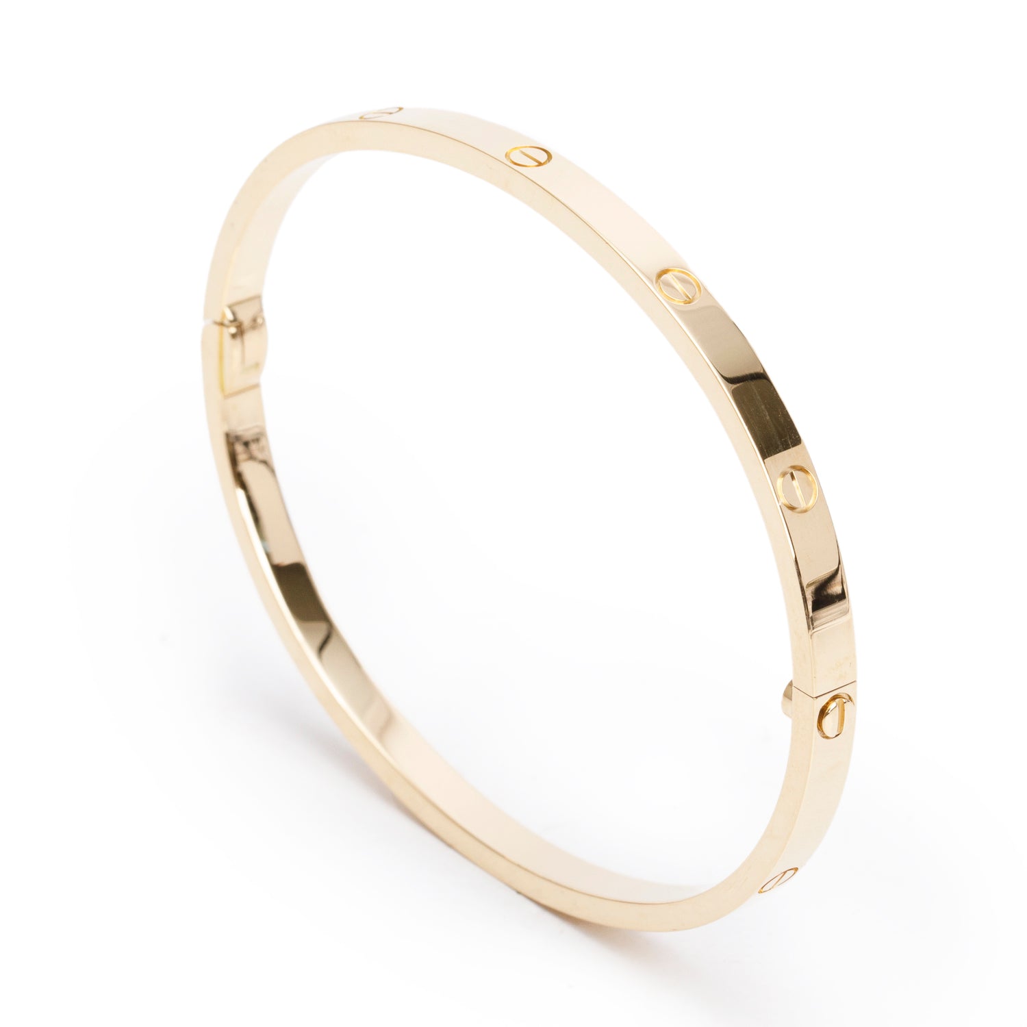 Cartier 18k Yellow Gold 3.65 MM Love Bracelet, Small Model, Size 17 w/ Box & Certificate