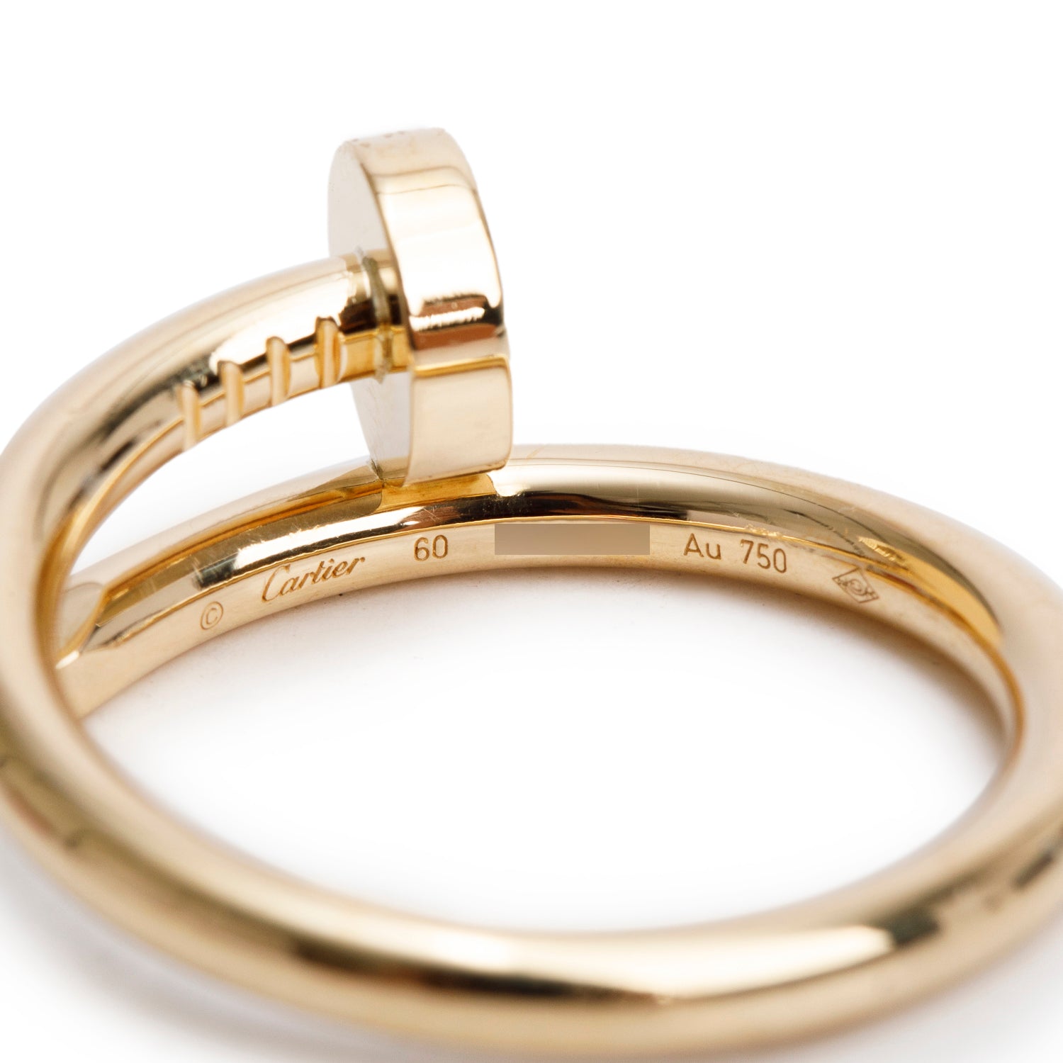 Cartier 18k Yellow Gold Juste Un Clou Ring, Classic Model, Size 60 9 w/ Receipt