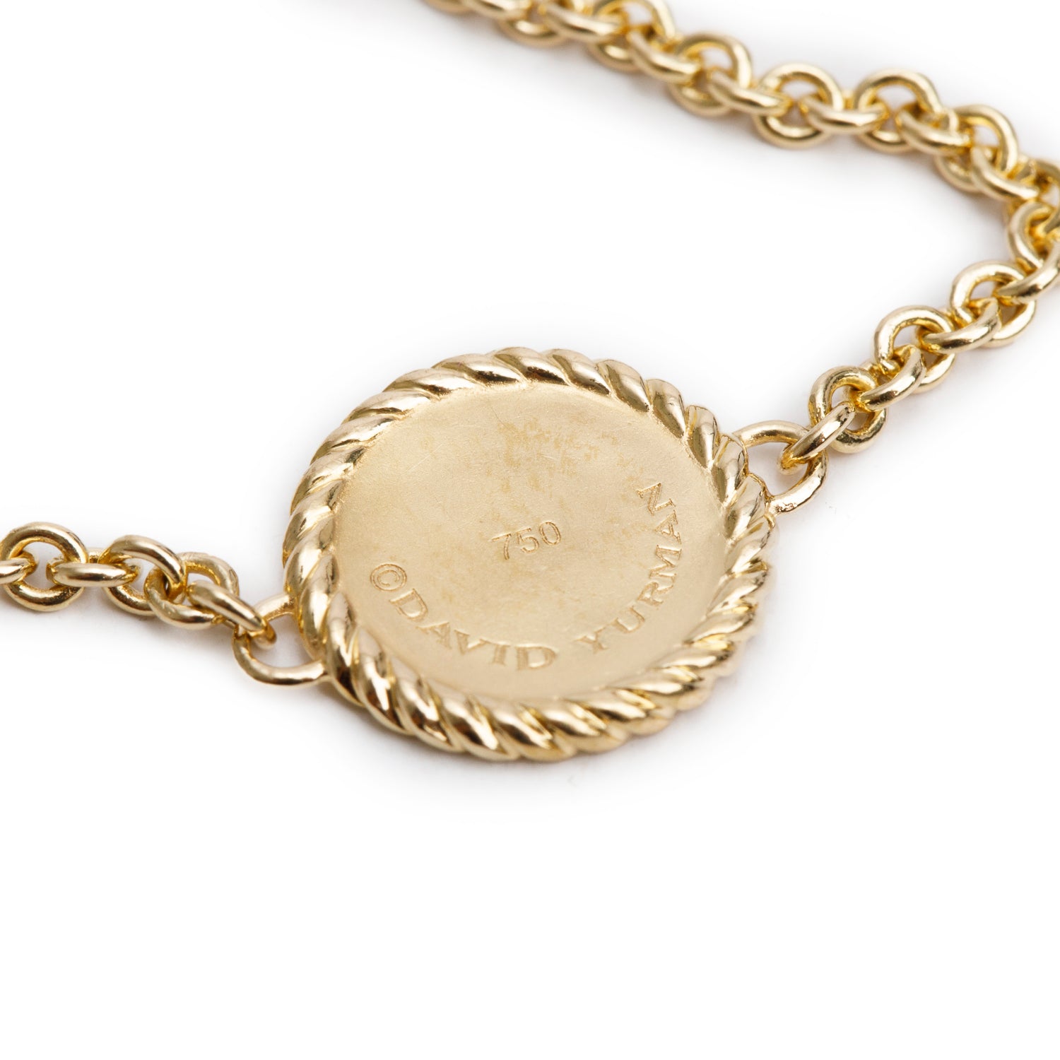 David Yurman 18k Yellow Gold Sapphire & Tsavorite Cable Collectibles Rainbow Bracelet w/ Box