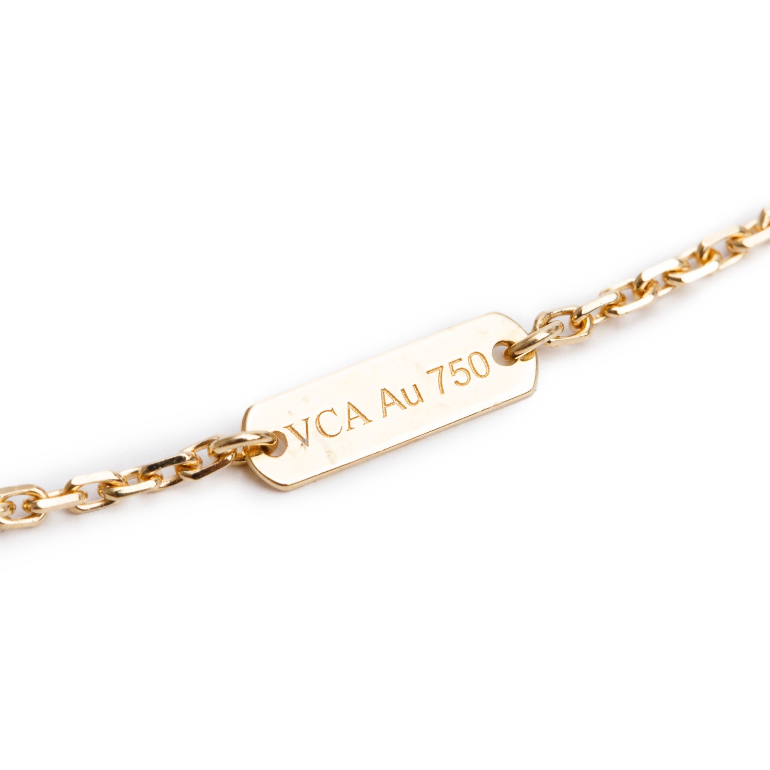 Van Cleef & Arpels 2025 18k Yellow Gold Diamond Vintage Alhambra Pendant Necklace w/ Box, Certificate & Receipt