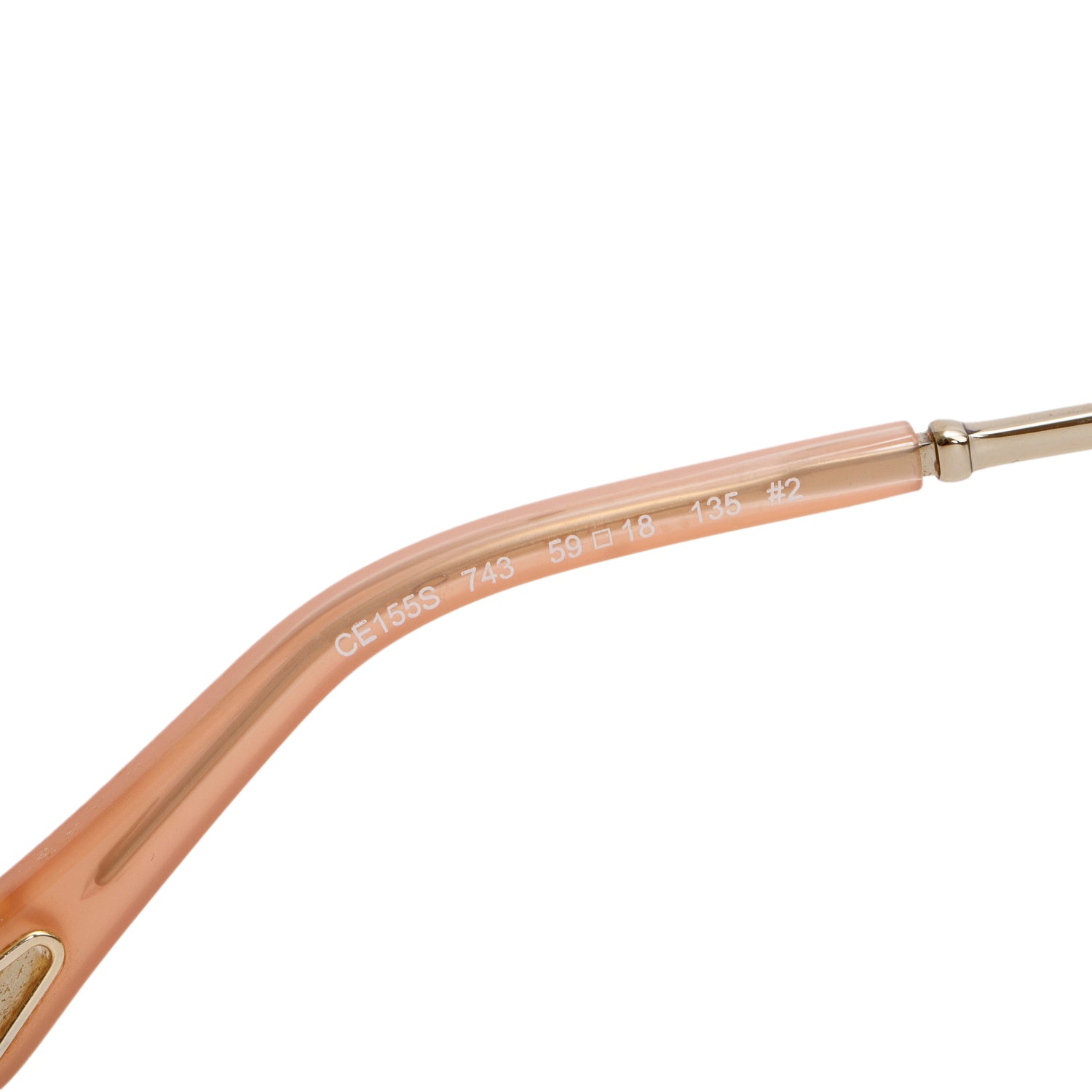 Chloe CE155S Brown Carlina Round Cut-Out Oversize Sunglasses w/ Case