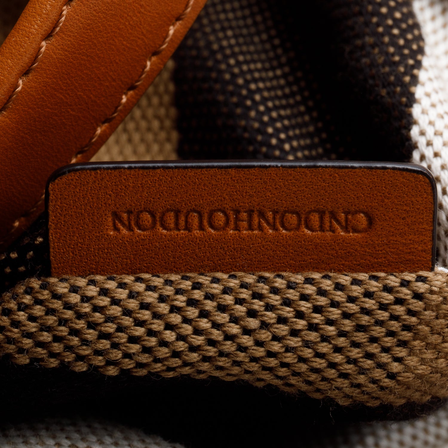 Burberry Brown Grained Leather Canvas Check Medium Maidstone Tote