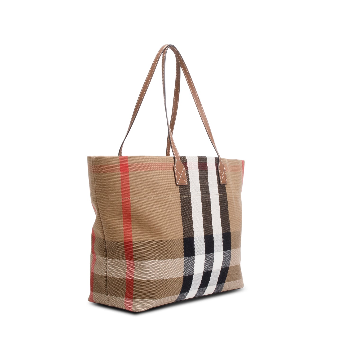 Burberry Brown Giant Check Canvas London Tote w/ Receipt