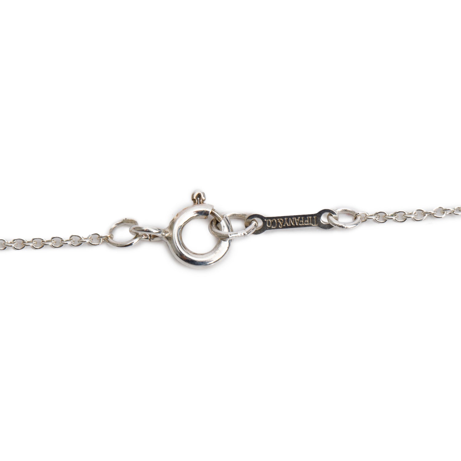 Tiffany & Co. Elsa Peretti Sterling Silver 19 MM Bean Pendant Necklace