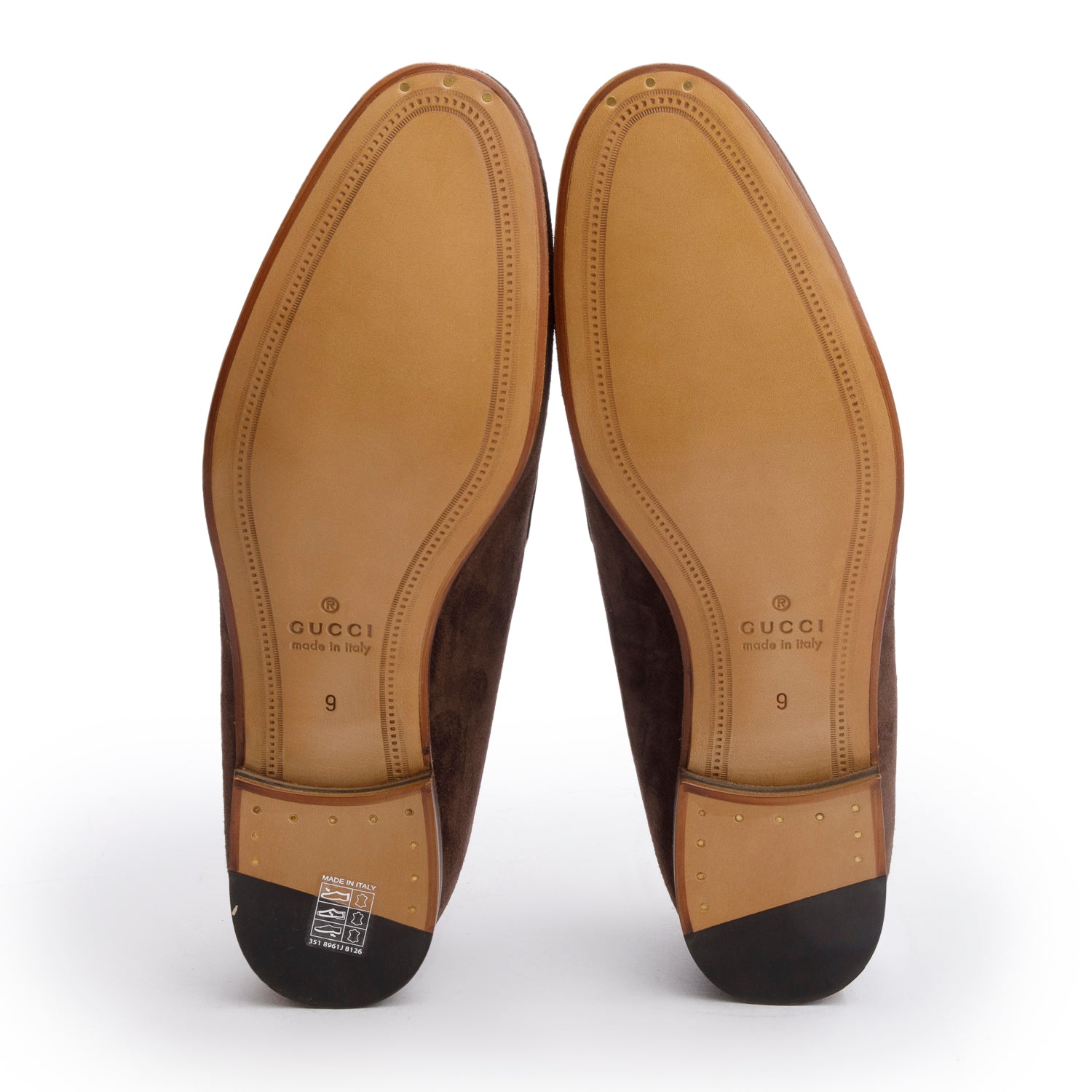 Gucci Brown GG Suede Horsebit Accent Loafers, Men's Size 9 w/ Box