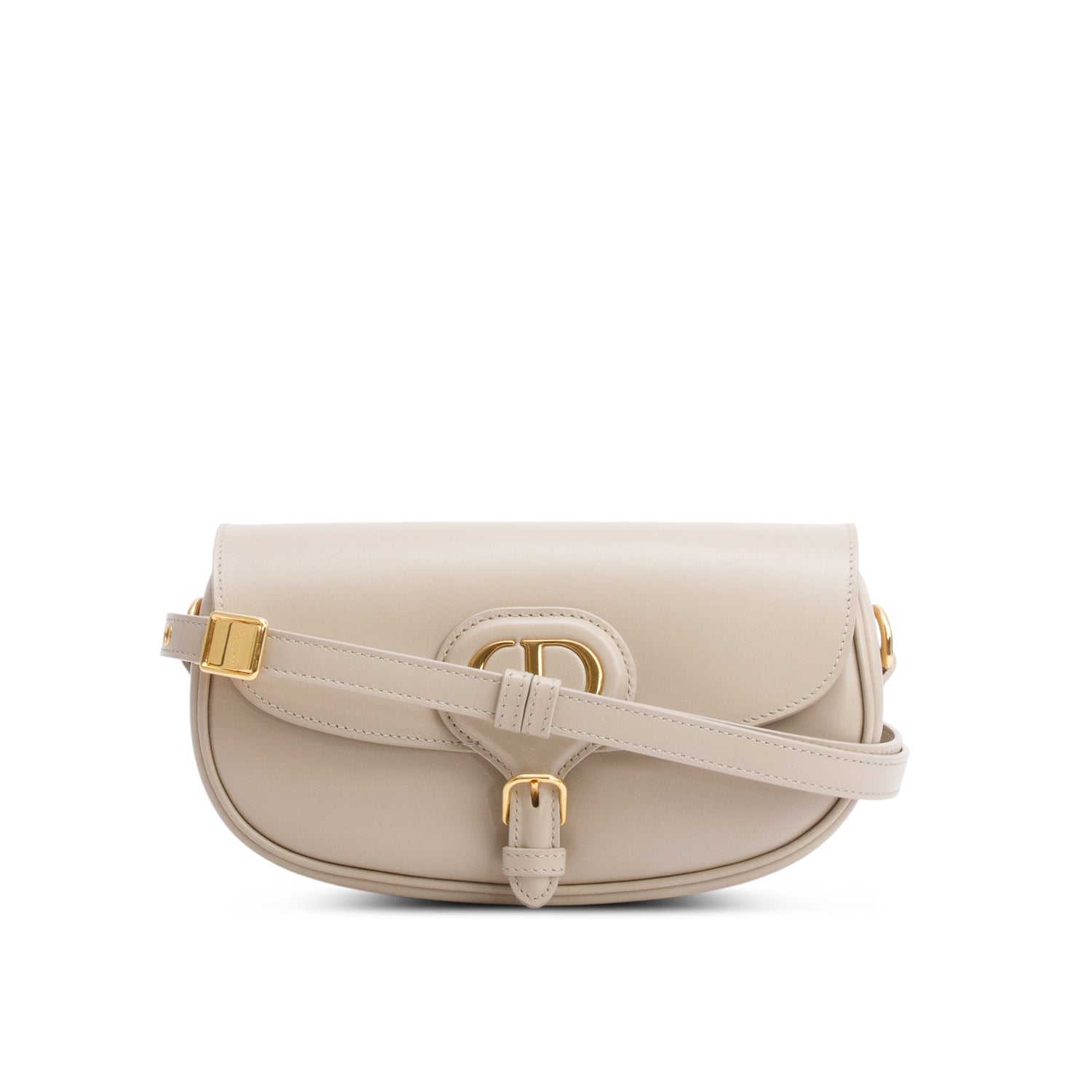 Christian Dior 2022 Taupe Box Calfskin East-West Bobby Bag w/ Authenticity Card