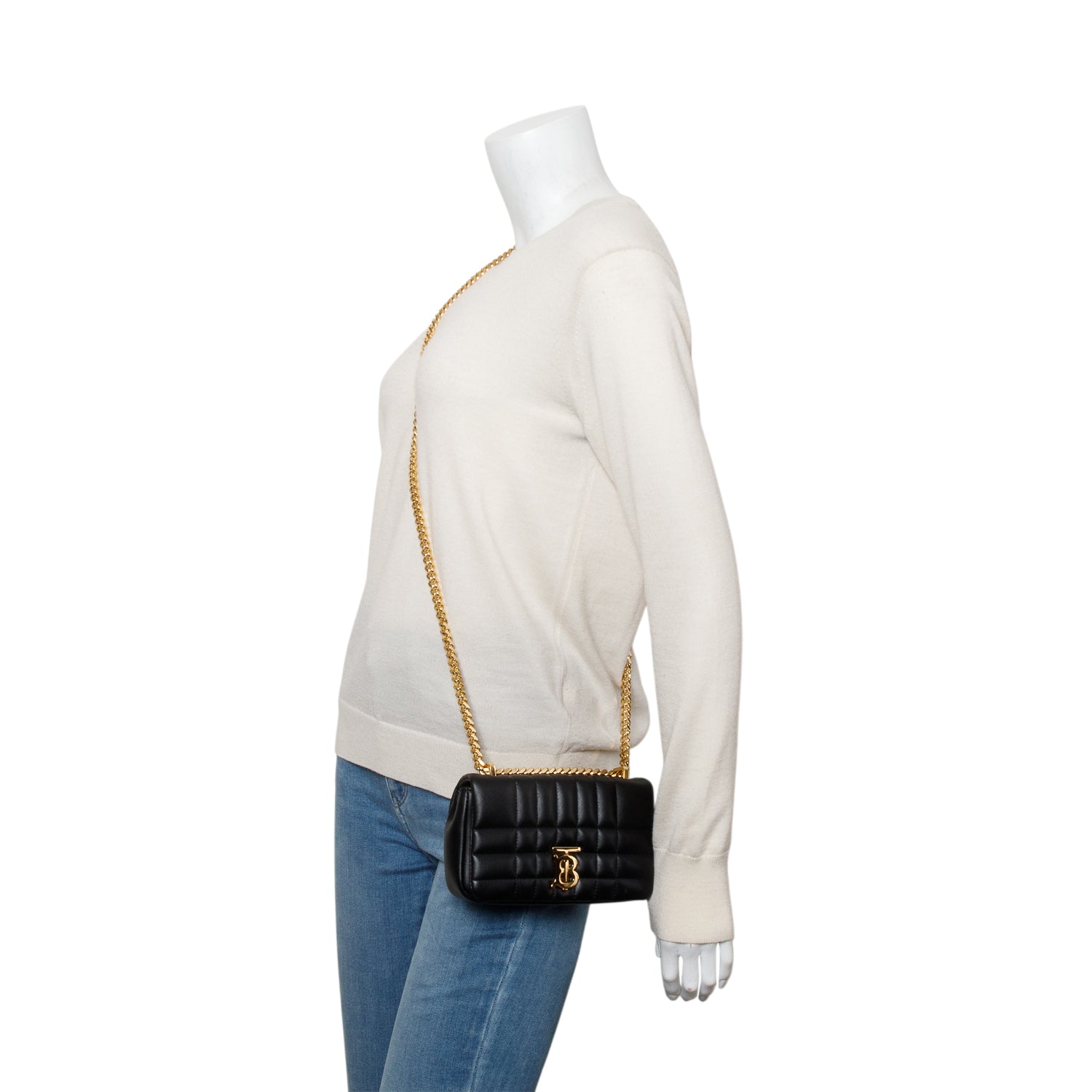 Burberry Black Quilted Leather Mini Lola Bag