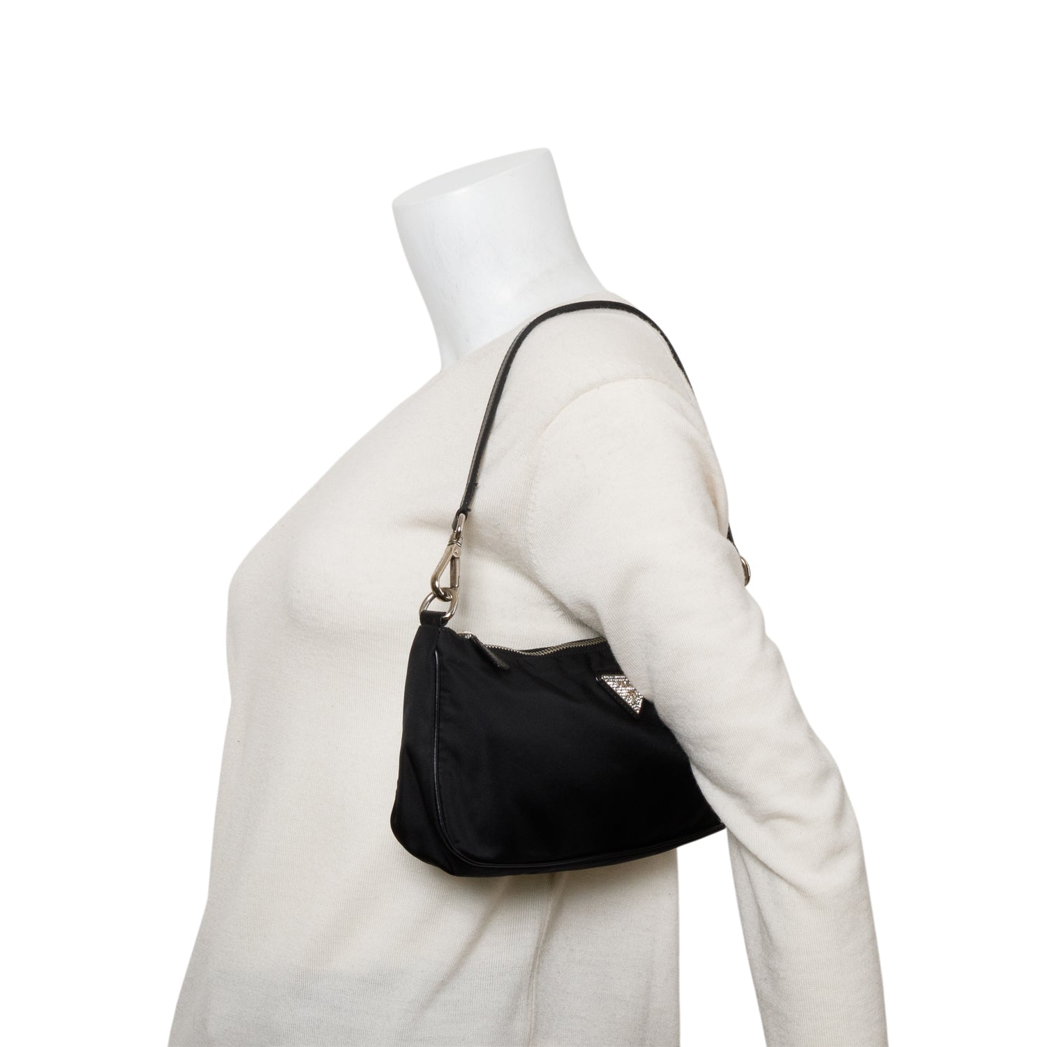 Prada Black Tessuto Nylon Pochette