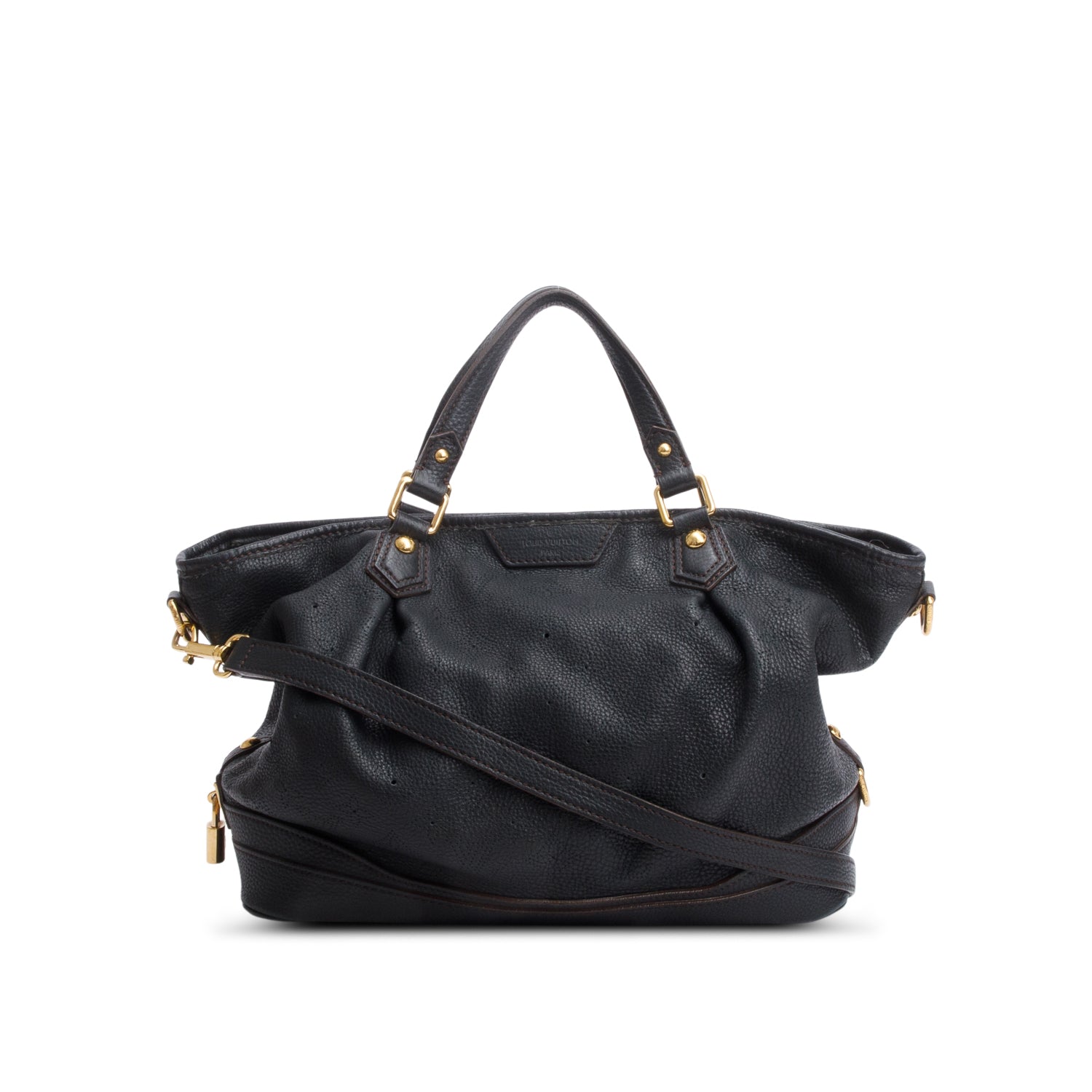 Louis Vuitton Black Leather Mahina Stella PM w/ Box, Strap & Receipt