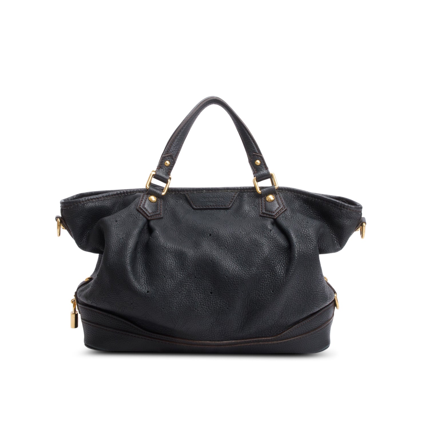 Louis Vuitton Black Leather Mahina Stella PM w/ Box, Strap & Receipt