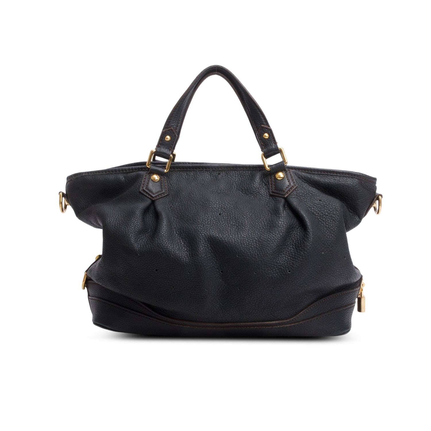 Louis Vuitton Black Leather Mahina Stella PM w/ Box, Strap & Receipt