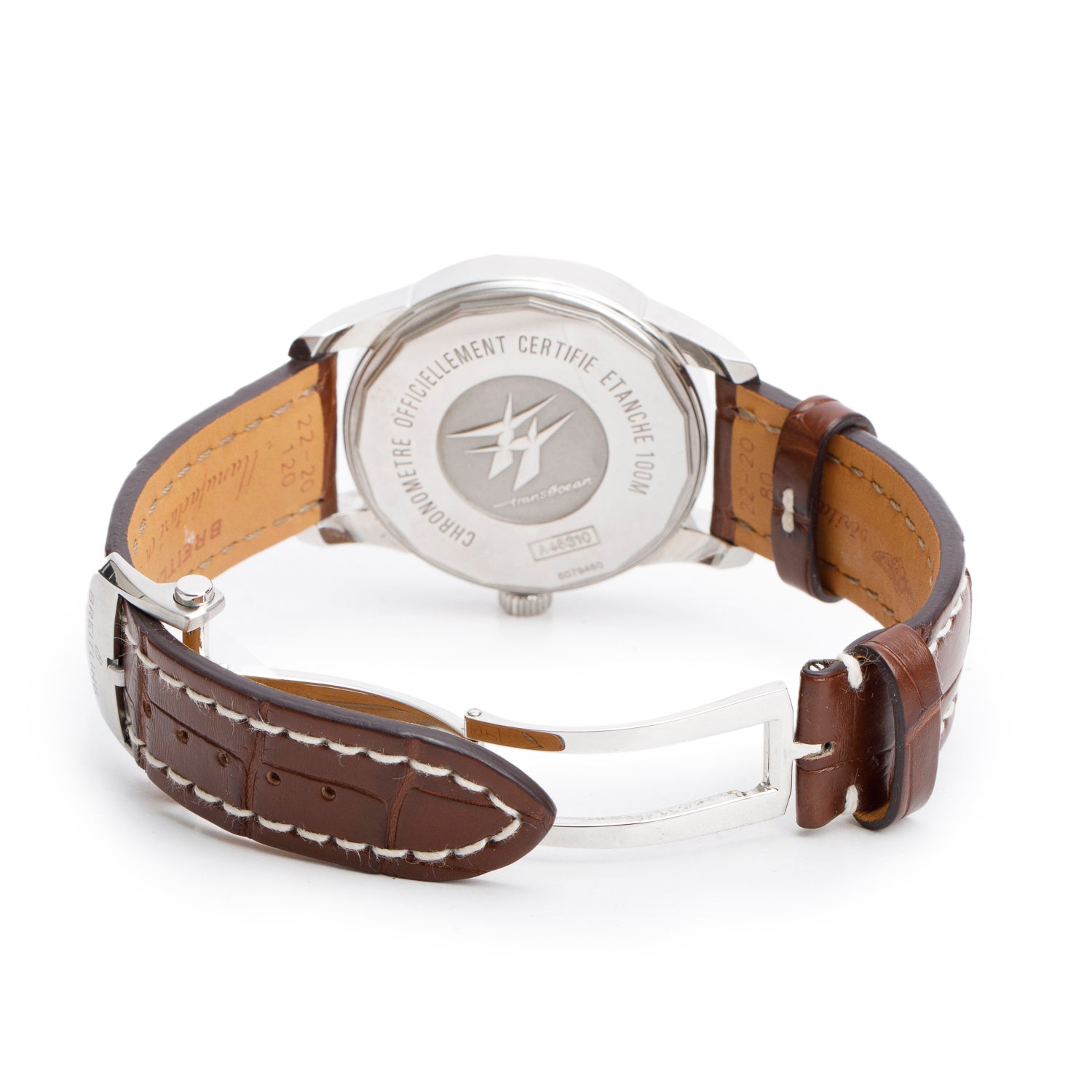 Breitling Stainless Steel Transocean Day & Date 43 MM Automatic Watch A45310 w/ Box & Papers