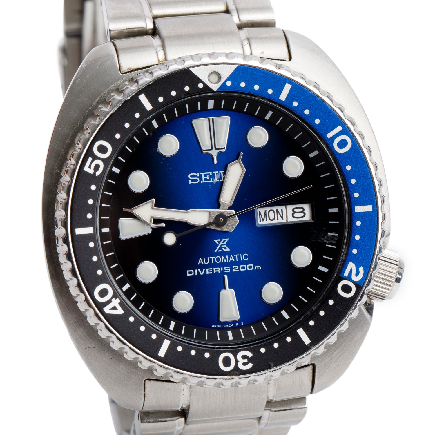 Seiko Stainless Steel Prospex Turtle Diver's 45 MM Automatic Watch Blue Dial w/ Box & Papers