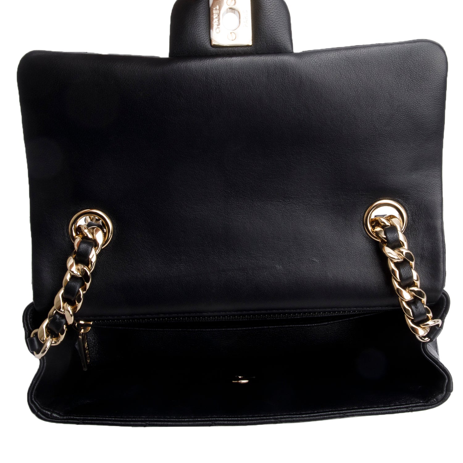 Chanel 2020 Black Lambskin Mini Coco Charms Rectangular Flap w/ Box & Authenticity Card