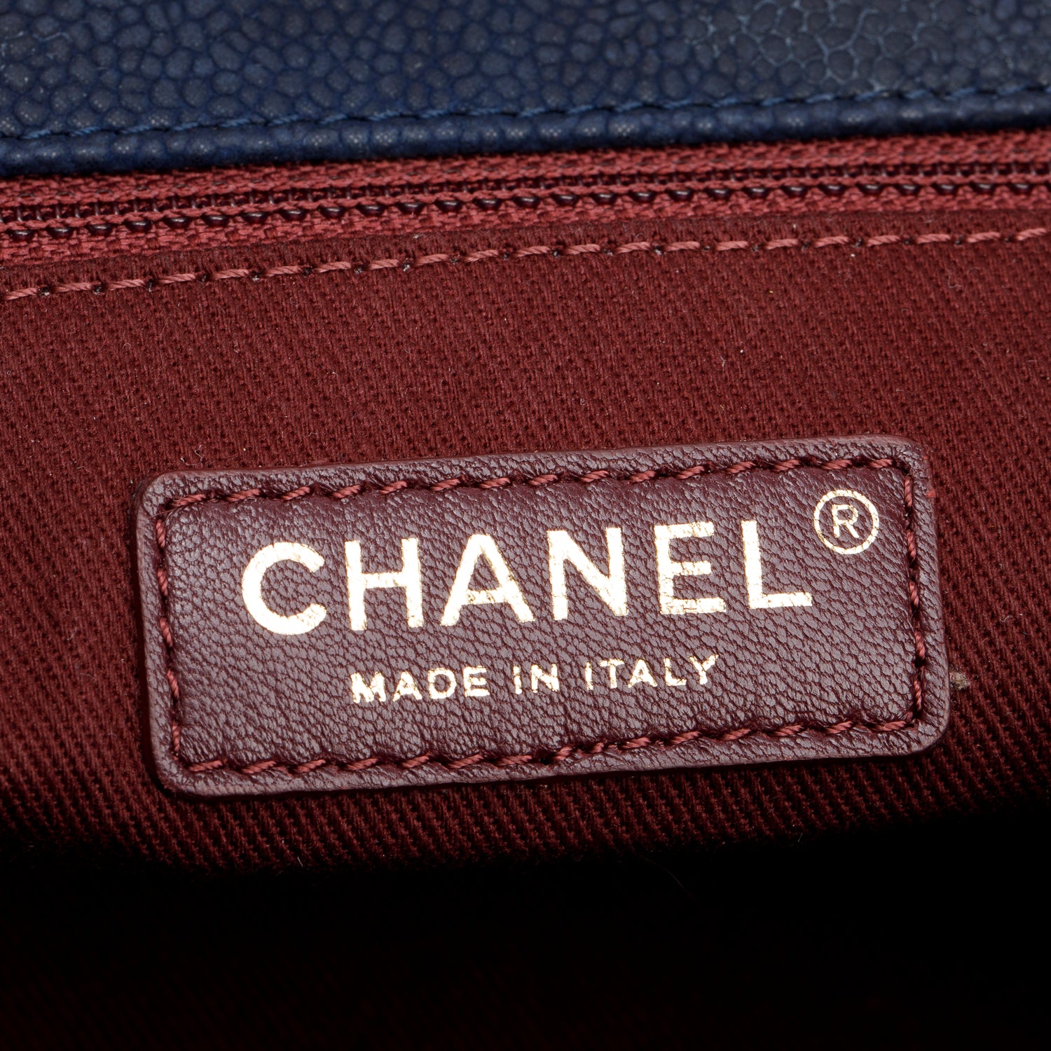 Chanel Navy Caviar Quilted Medium Globe Trotter Flap Bag