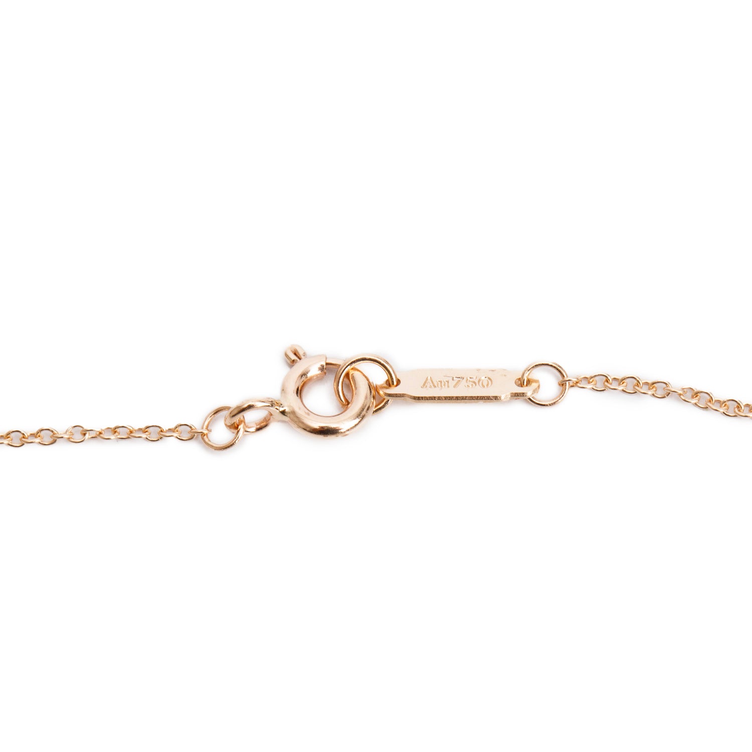 Tiffany & Co. 18k Rose Gold Diamond 1.5" Crown Key Pendant Necklace w/ Box