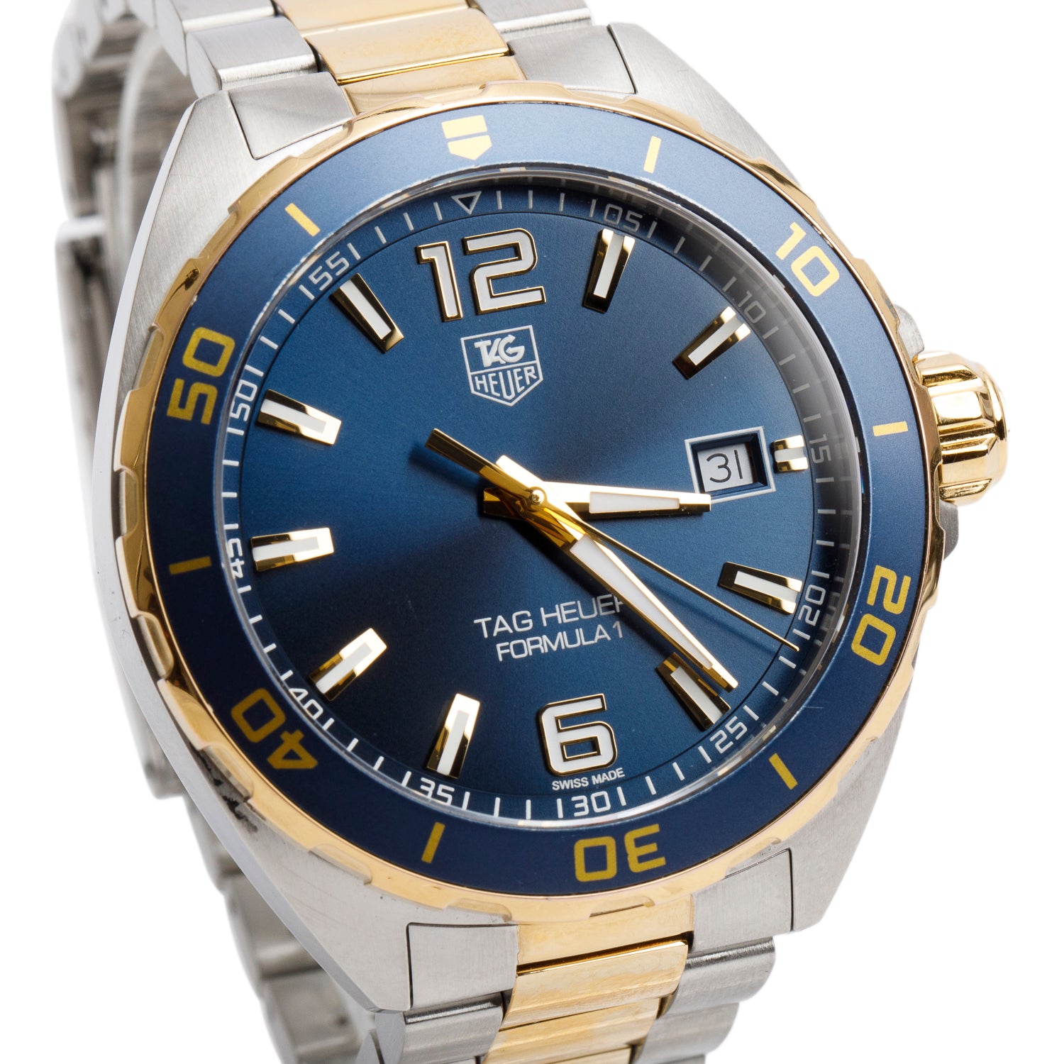 Tag Heuer Two-Tone Stainless Steel Formula 1 41 MM Quartz Watch Blue Dial WAZ1120