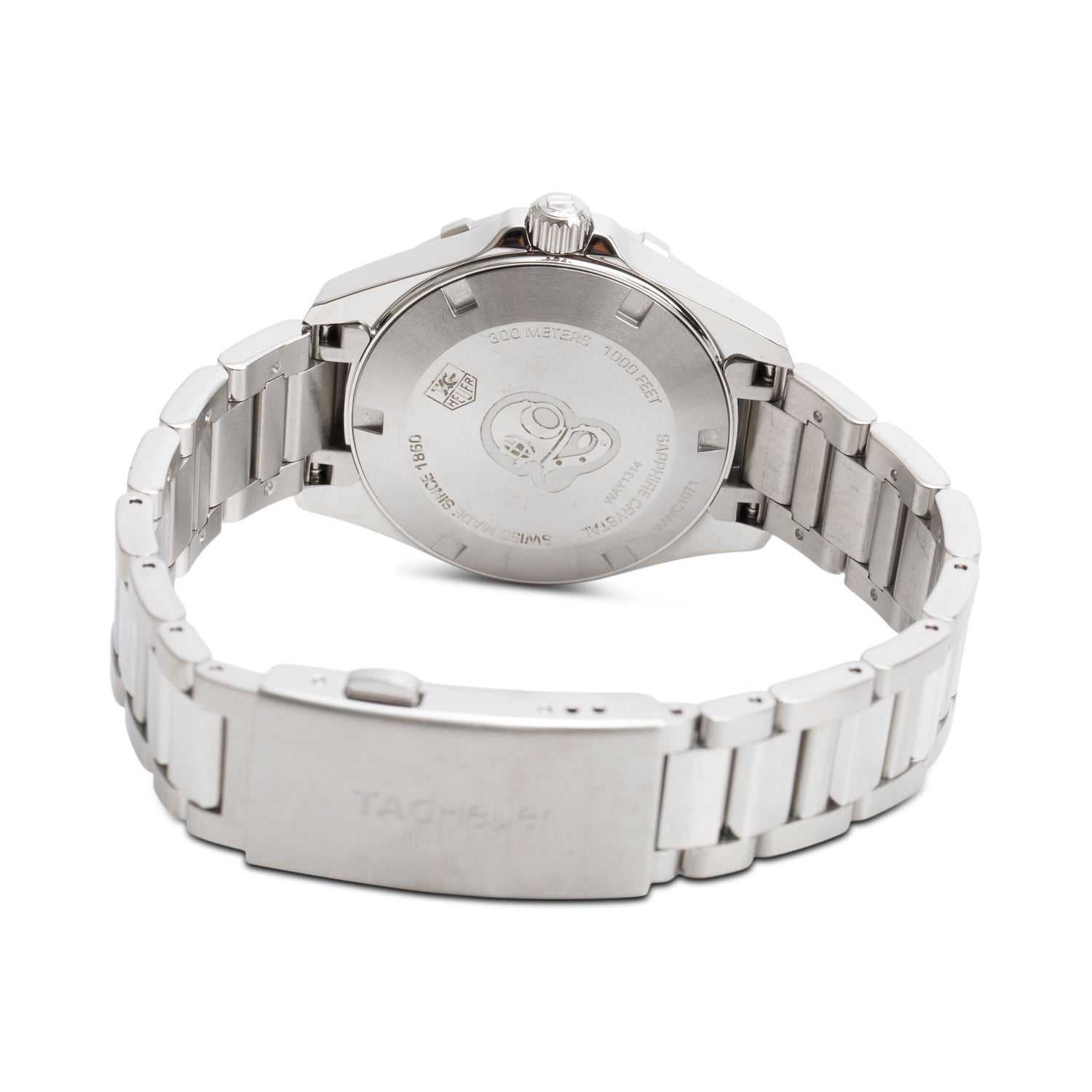Tag Heuer Stainless Steel Diamond Bezel Aquaracer 32 MM Quartz Watch Mother of Pearl Diamond Dial WAF1314