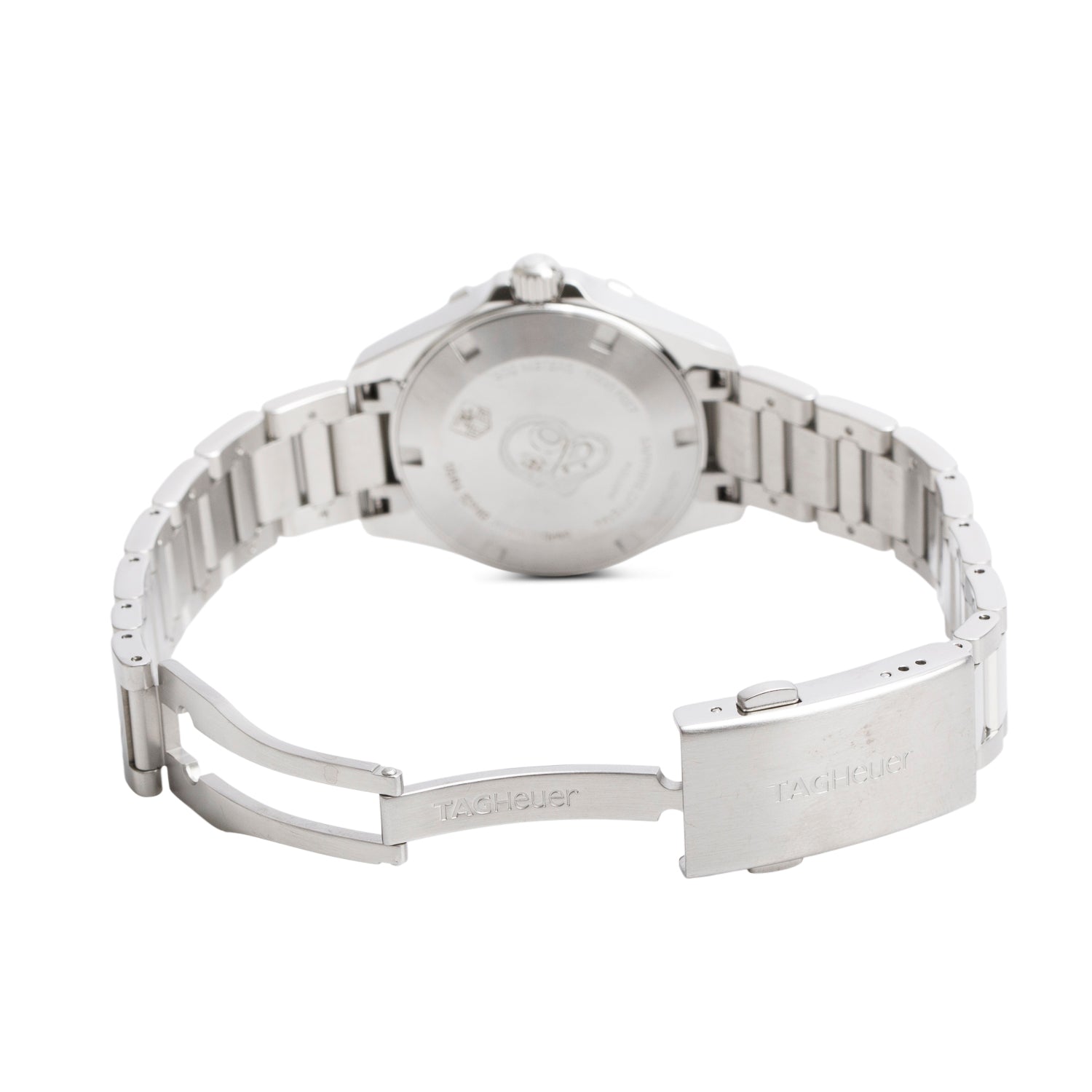 Tag Heuer Stainless Steel Diamond Bezel Aquaracer 32 MM Quartz Watch Mother of Pearl Diamond Dial WAF1314