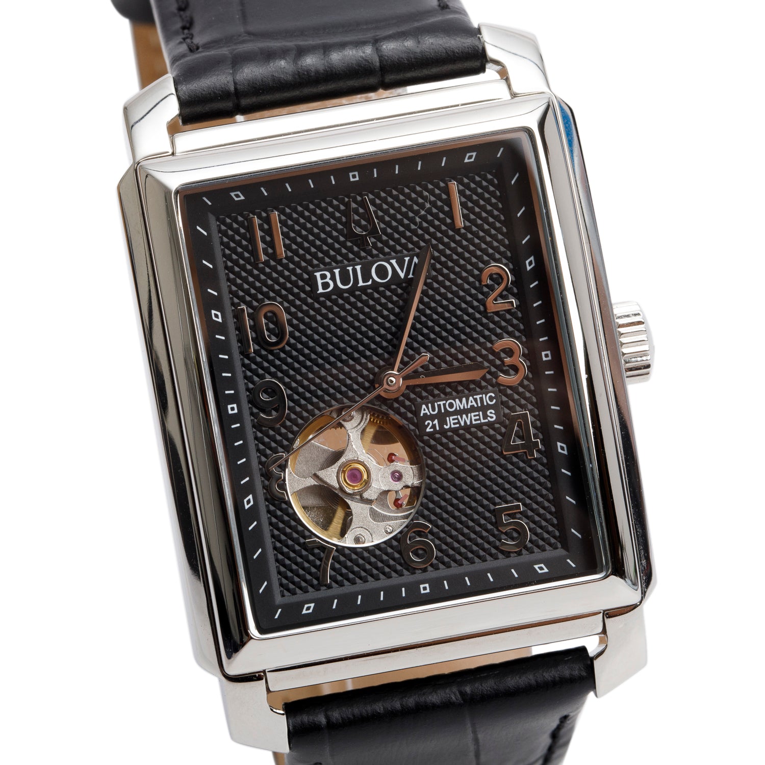 Bulova Stainless Steel Sutton Automatic Watch w/ Box