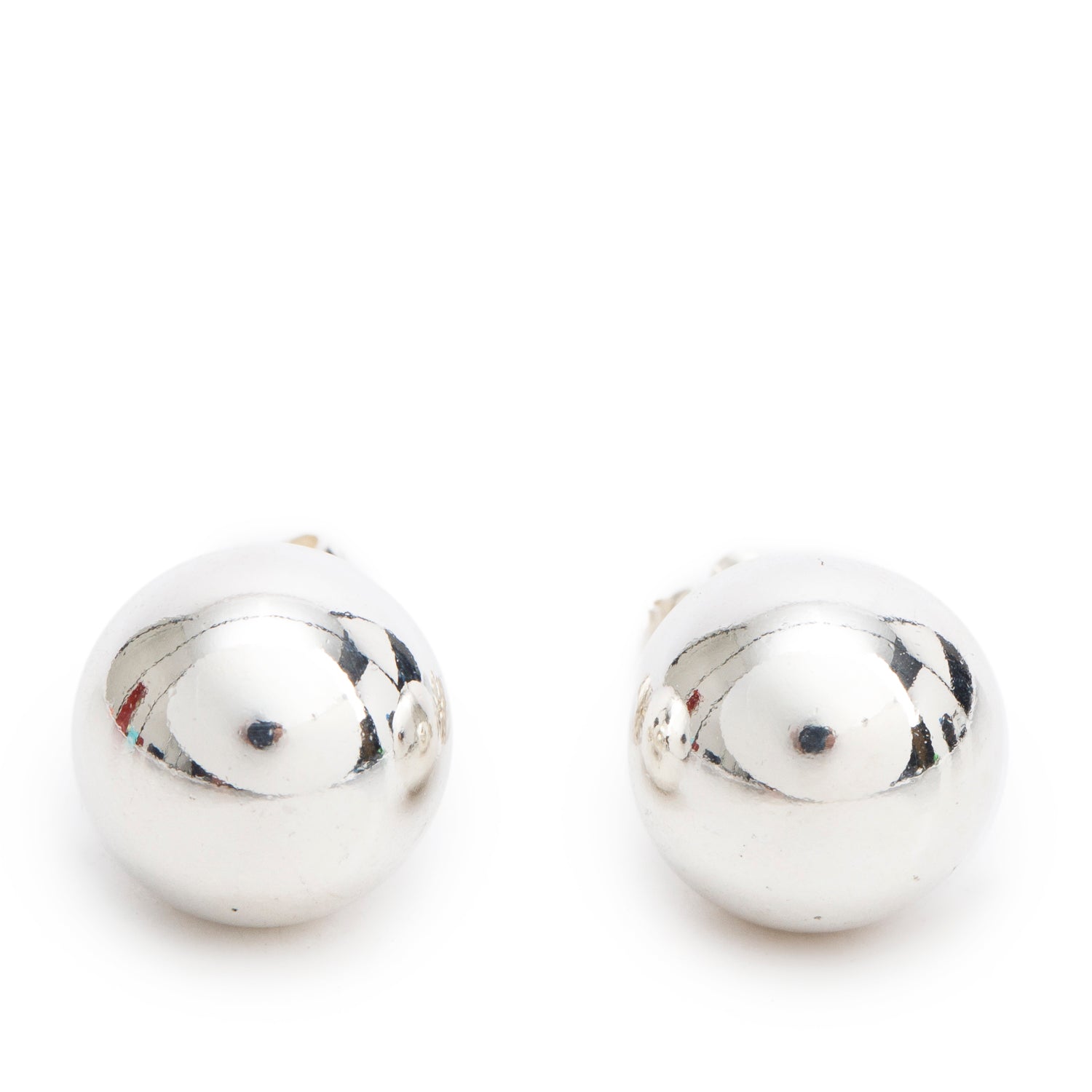 Tiffany & Co. Sterling Silver HardWear 10 MM Ball Earrings