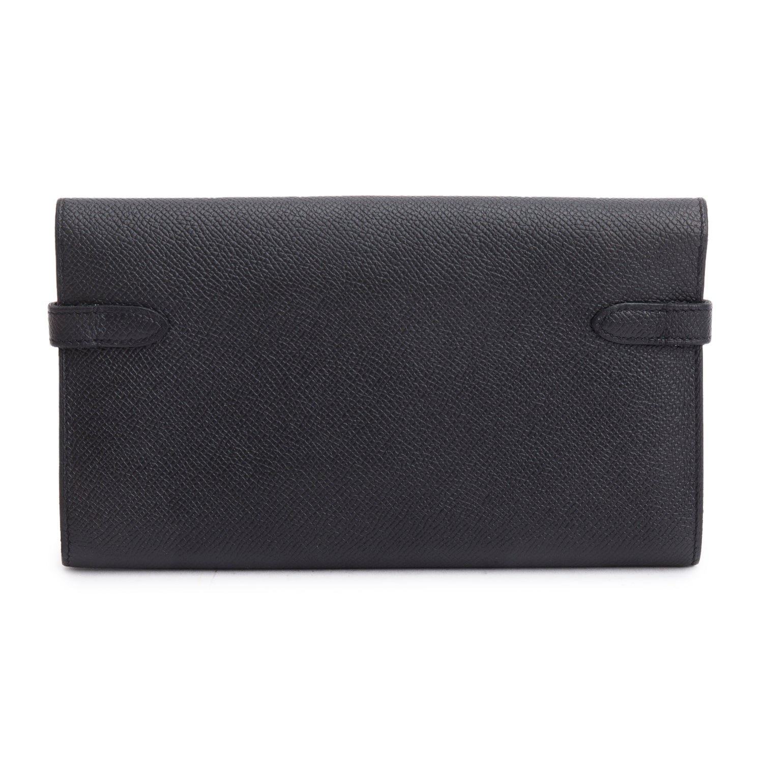 Hermes Noir Epsom Leather Classic Kelly Longue Wallet w/ Box