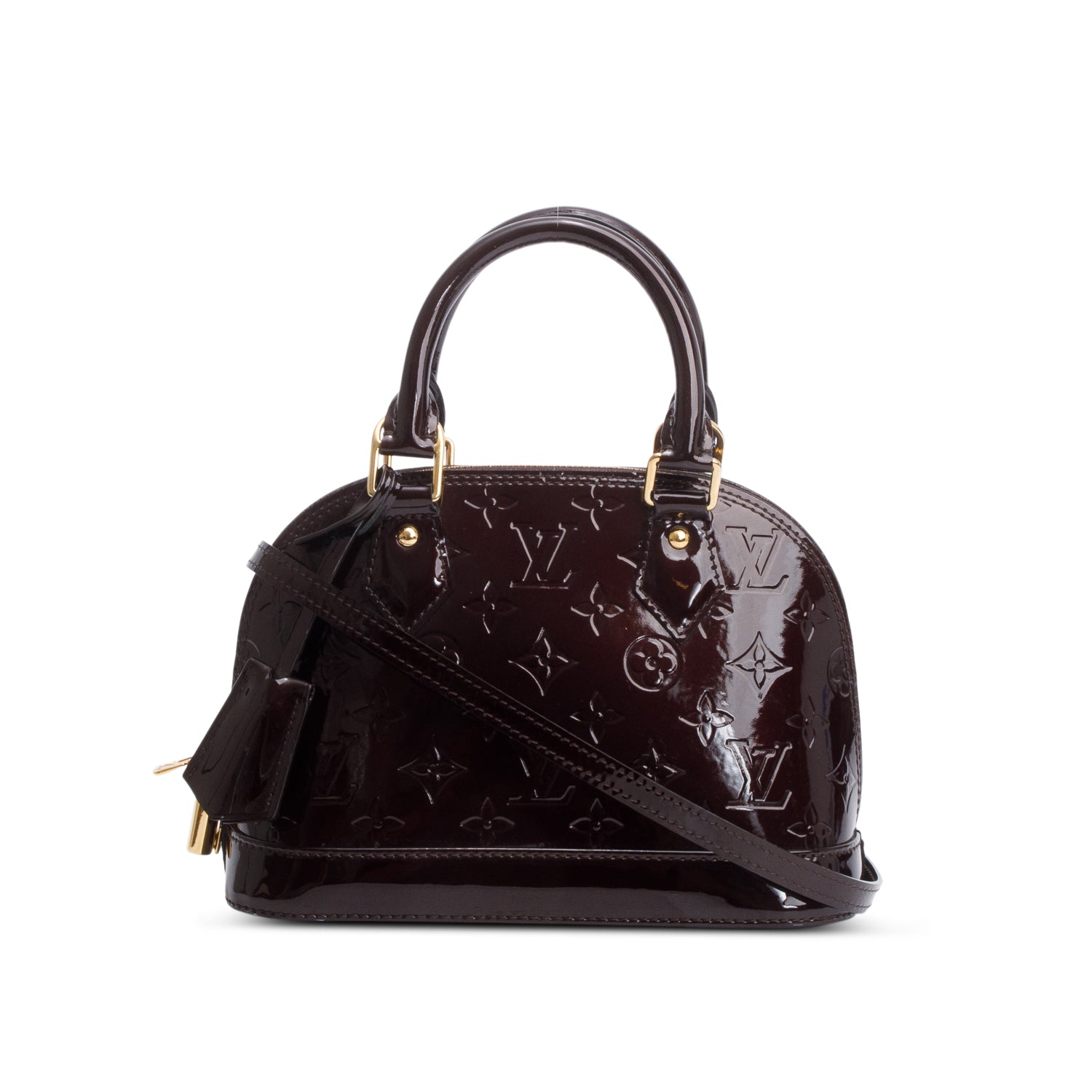 Louis Vuitton Amarante Monogram Vernis Leather Alma BB w/ Strap