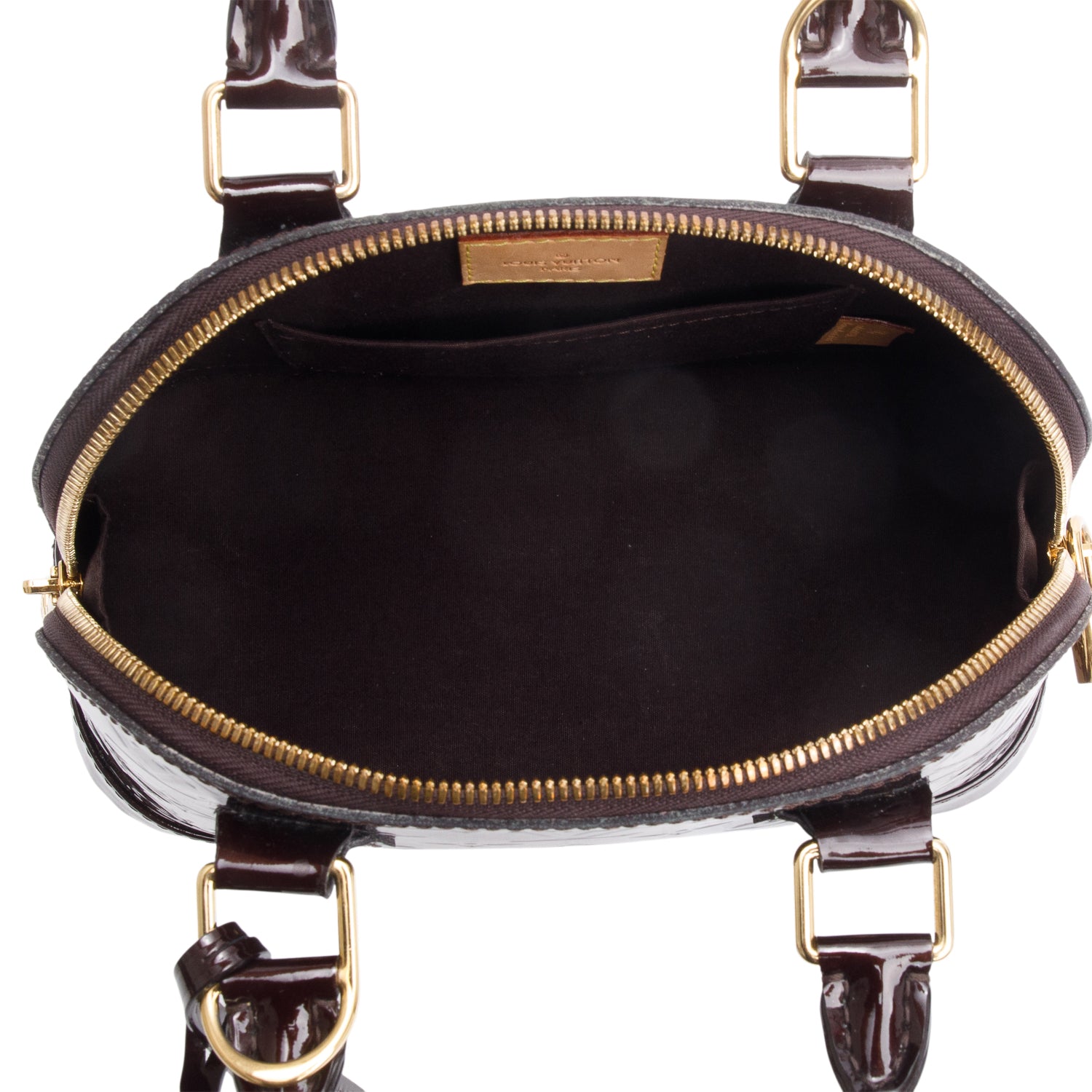 Louis Vuitton Amarante Monogram Vernis Leather Alma BB w/ Box & Strap