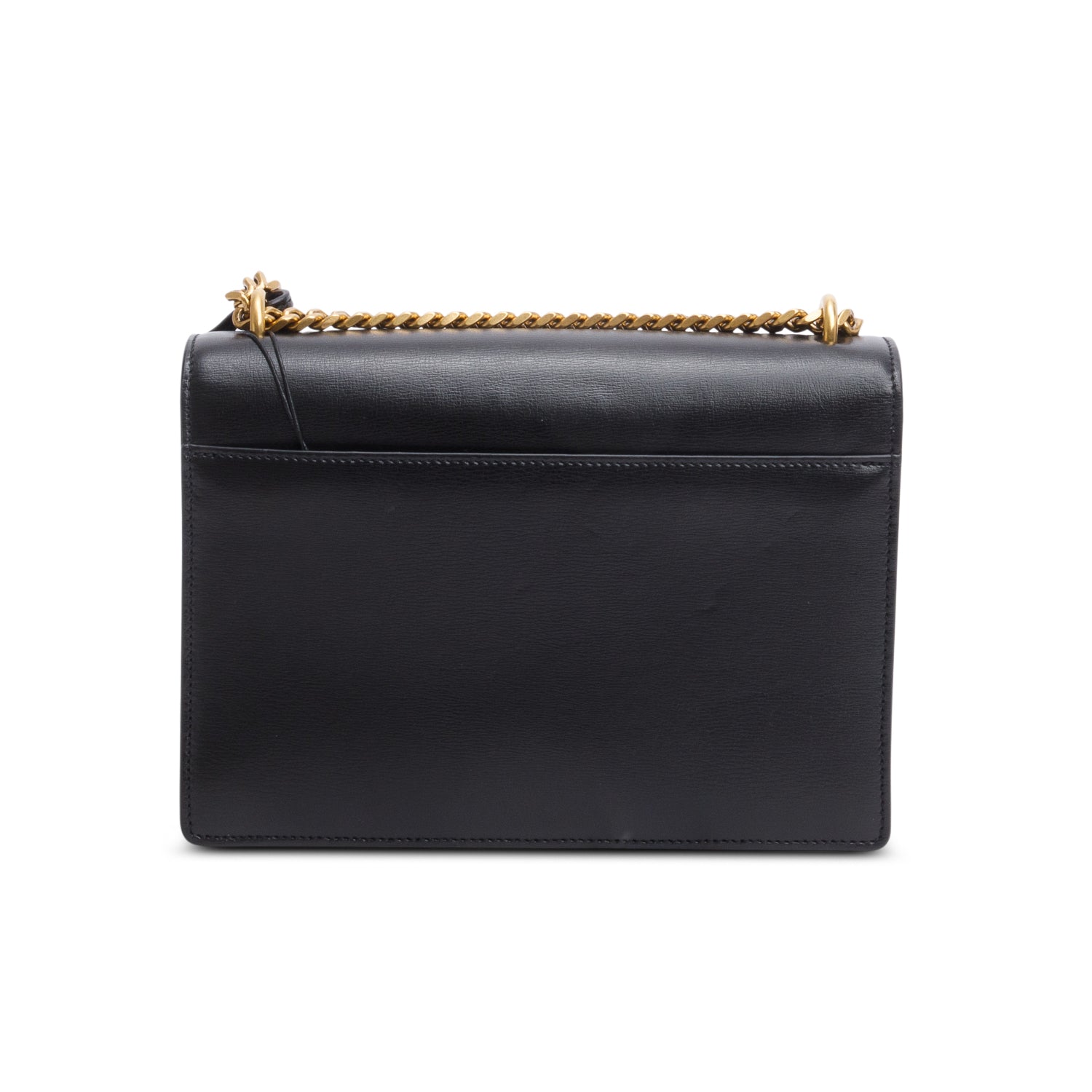 Saint Laurent 2024 Black Calfskin Leather Medium Sunset Shoulder Bag w/ Box