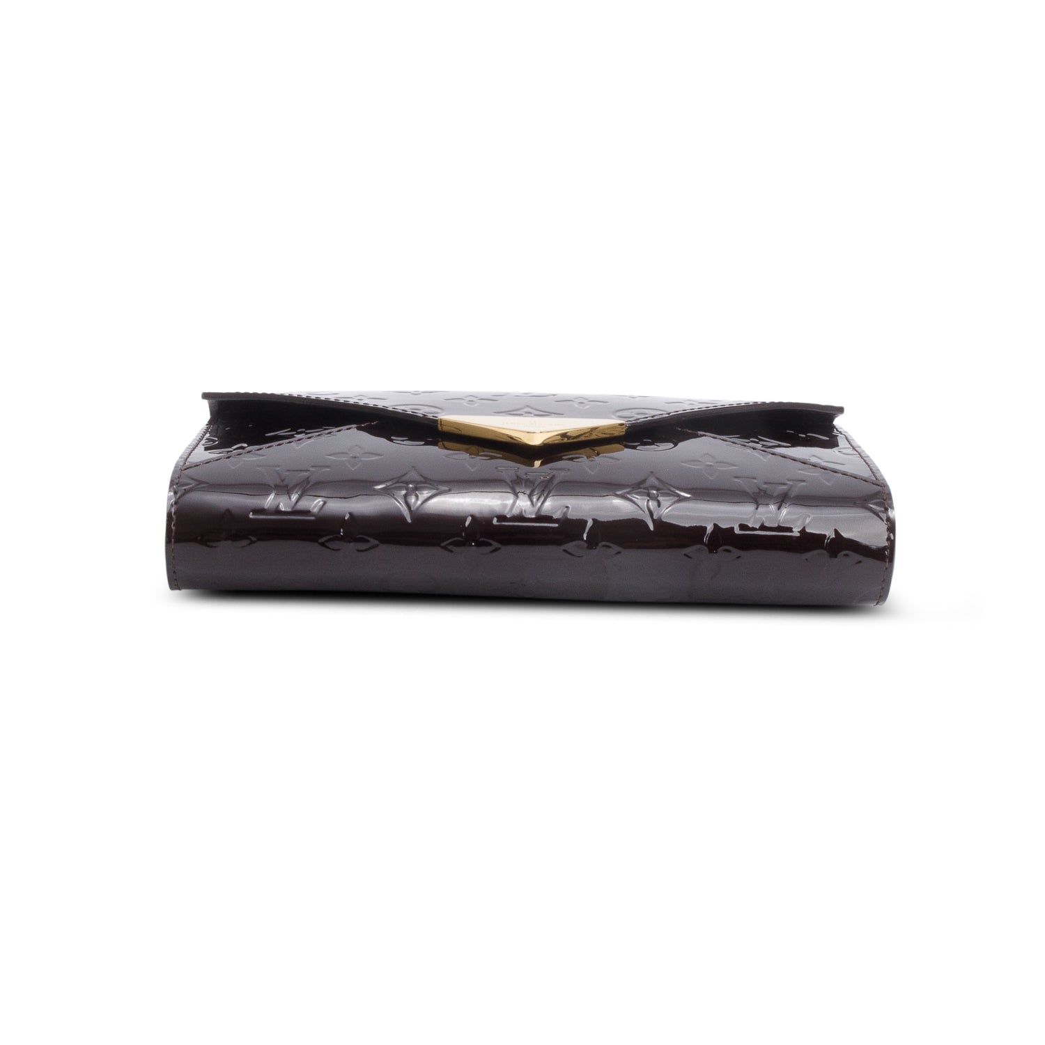 Louis Vuitton Burgundy Monogram Vernis Mira Chain Wallet