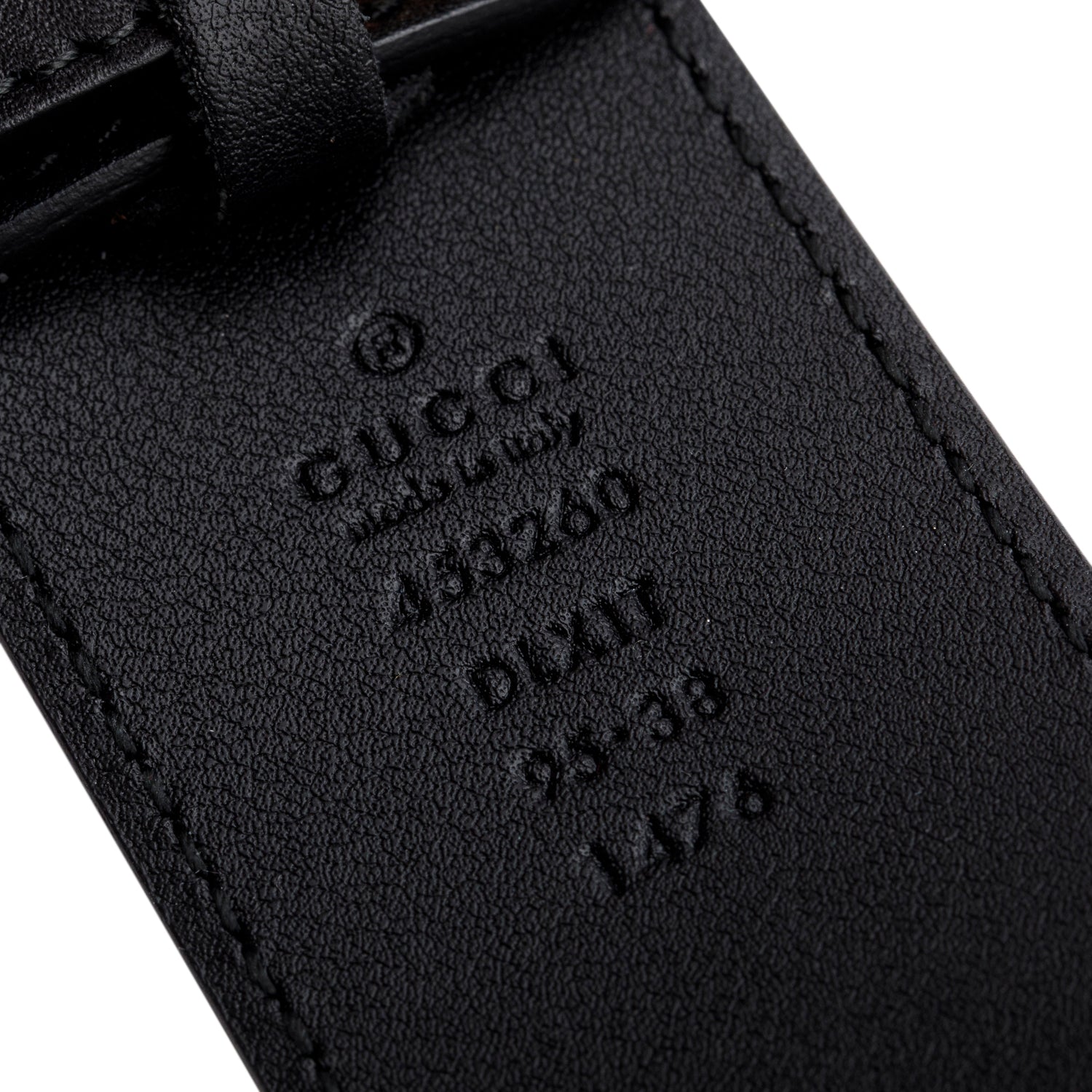 Gucci Black Leather GG Marmont Wide Belt With Pearls 95 38 w/ Box