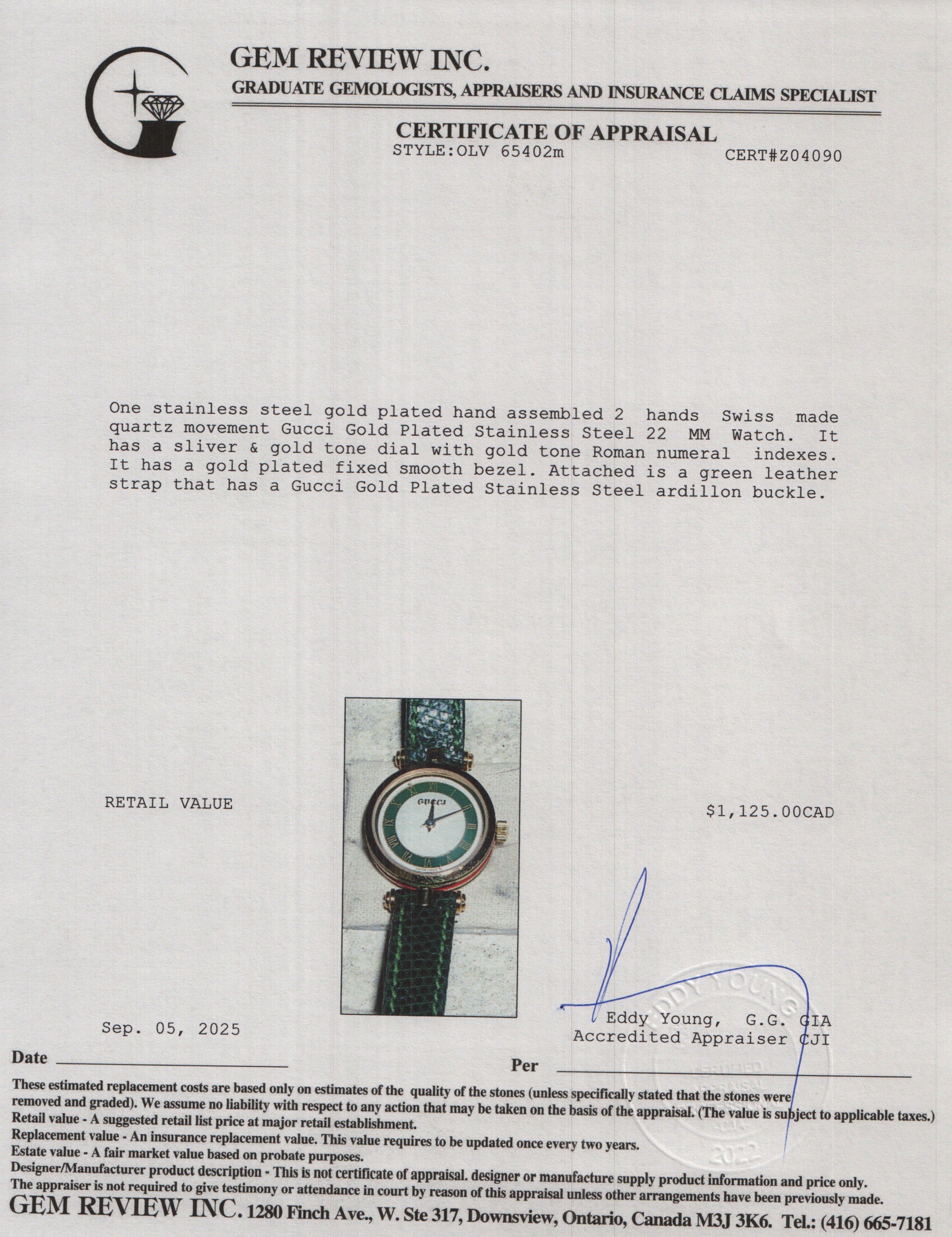 Gucci Gold-Plated Stainless Steel Stack 22 MM Quartz Watch