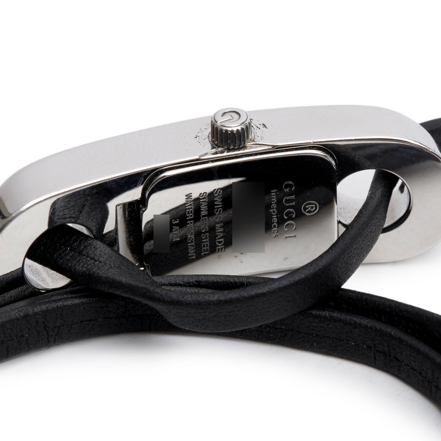 Gucci Stainless Steel 6100 Series Quartz Watch Black Dial