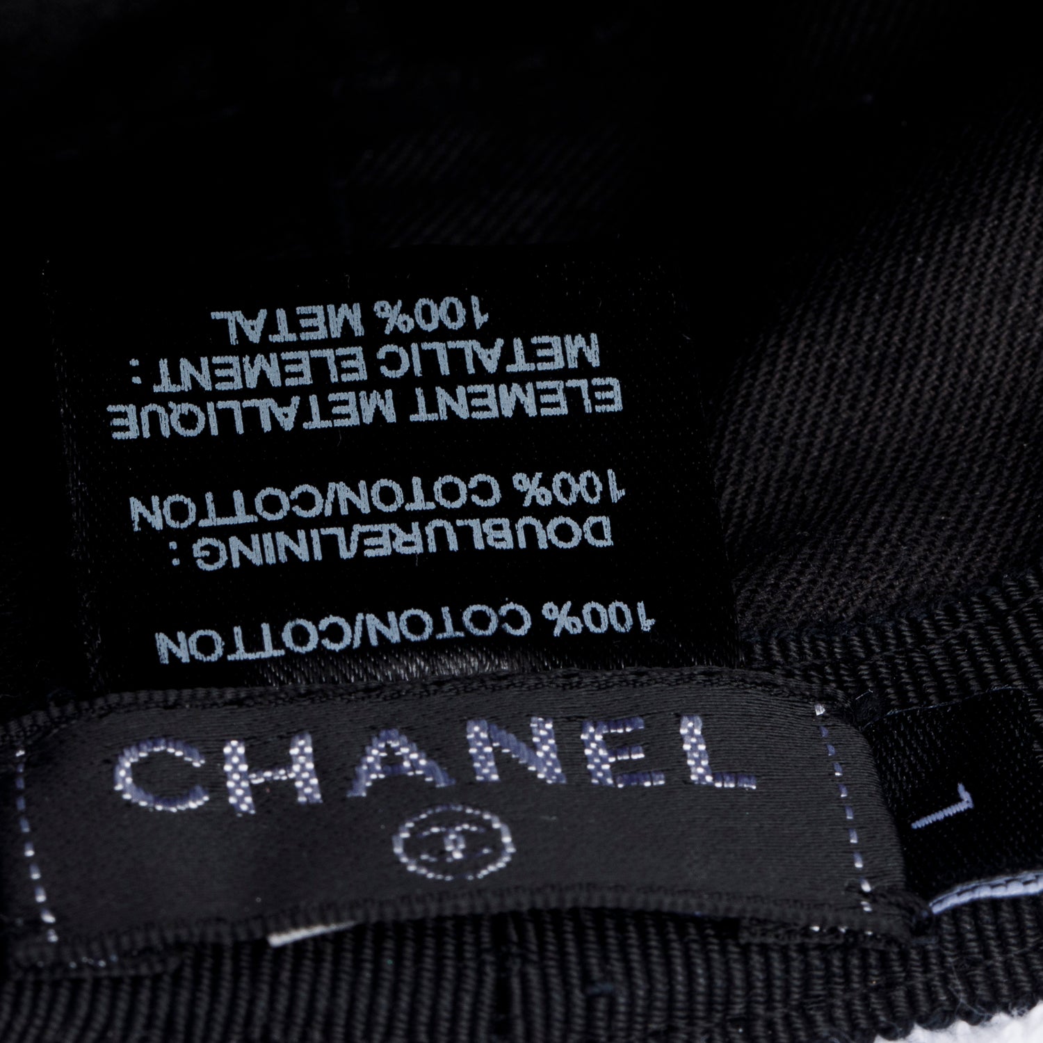 Chanel White Terry Cloth CC Bucket Hat