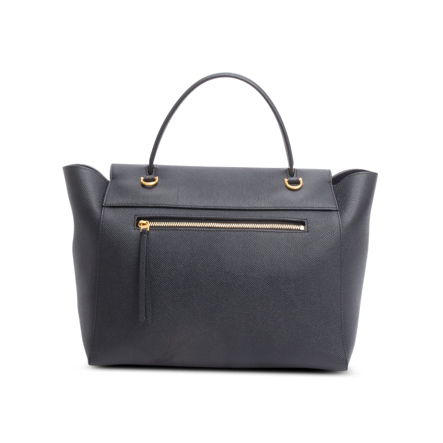 Celine Black Grained Leather Mini Belt Bag w/ Strap