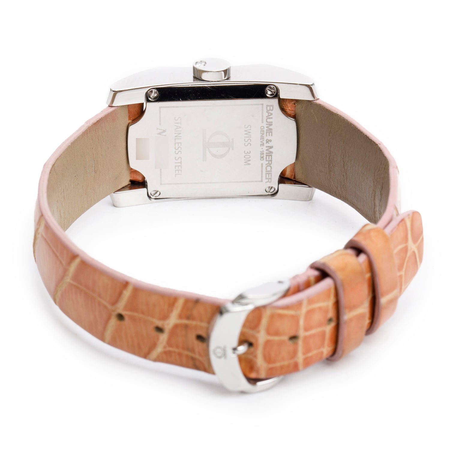 Baume & Mercier Stainless Steel Diamond Bezel Diamant Quartz Watch Mother of Pearl Dial
