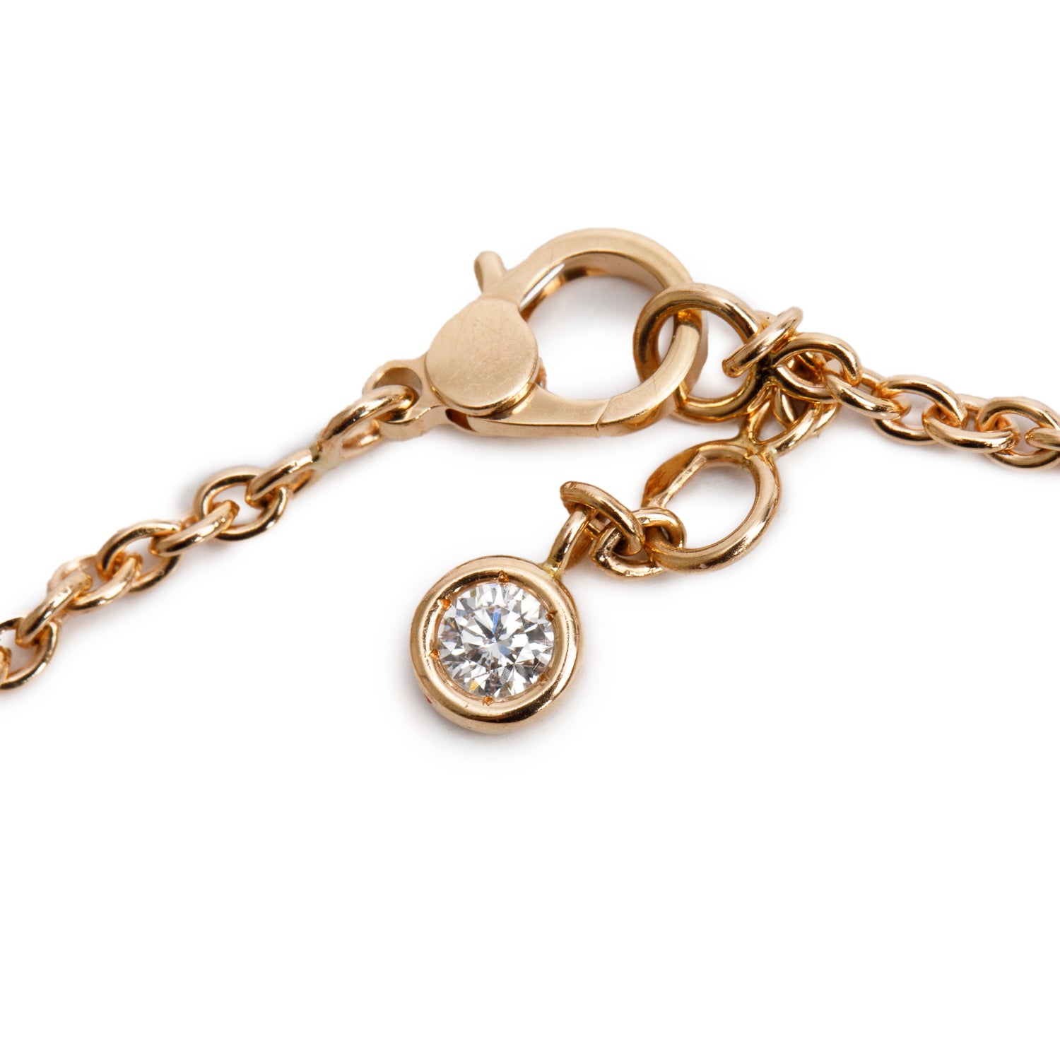 Hermes 18k Rose Gold Diamond Finesse Bracelet w/ Box