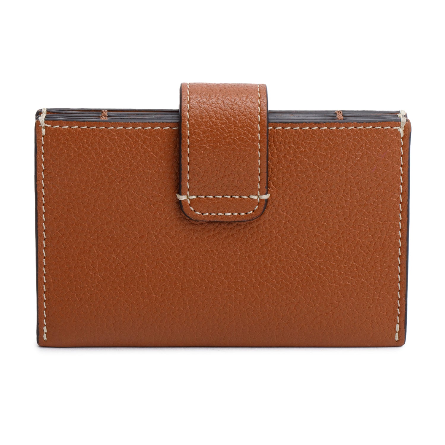 Celine 2025 Tan Supple Grained Calfskin Leather Accordeon Card Holder Nino