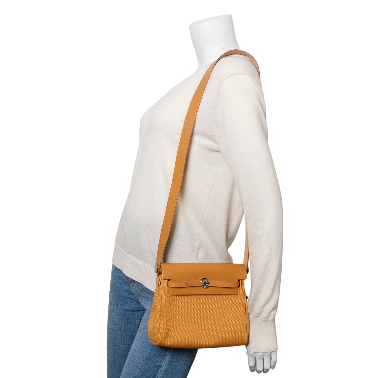 Hermes 2025 Naturel Sable Toile Militaire Vache Hunter Herbag Zip 20 w/ Box & Receipt