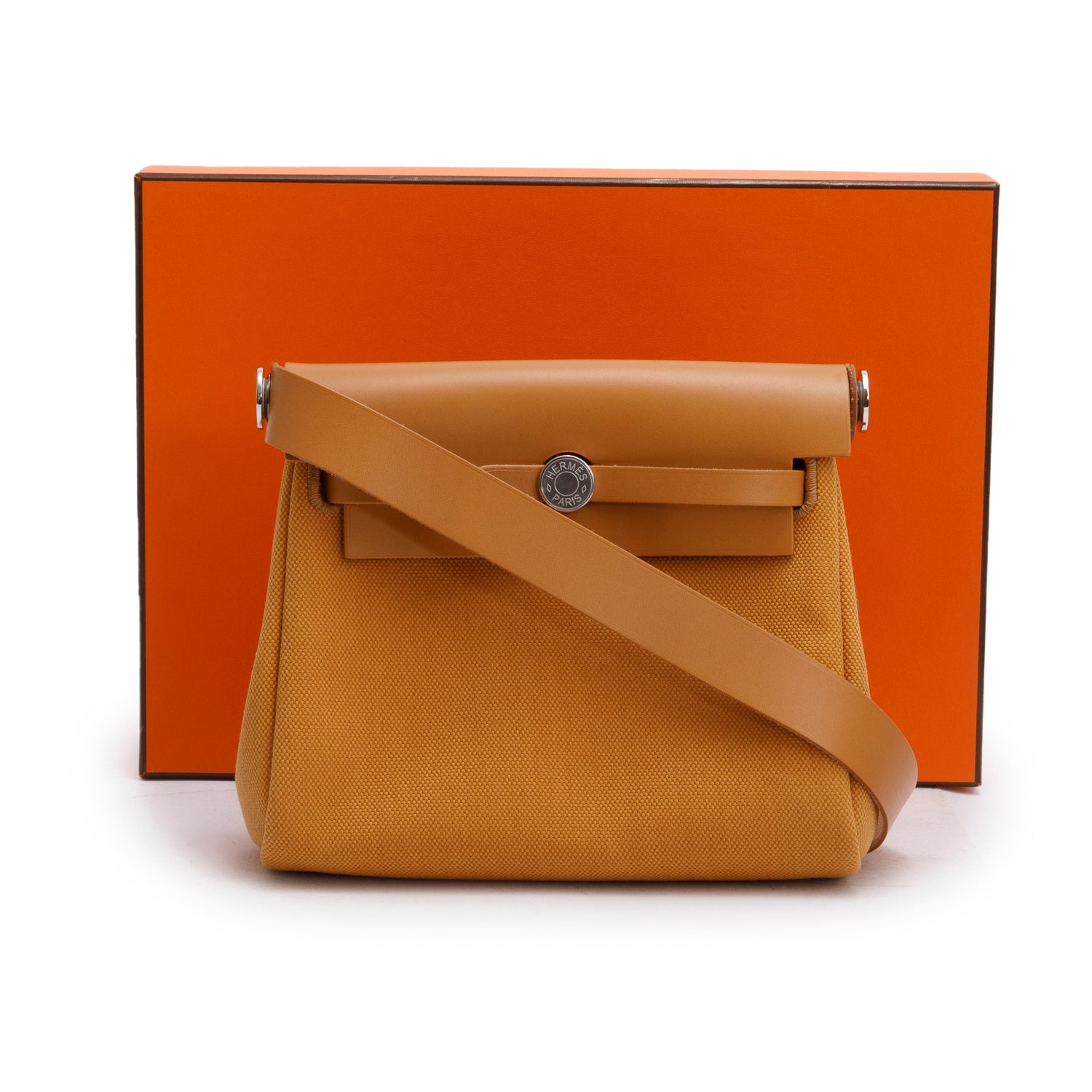 Hermes 2025 Naturel Sable Toile Militaire Vache Hunter Herbag Zip 20 w/ Box & Receipt