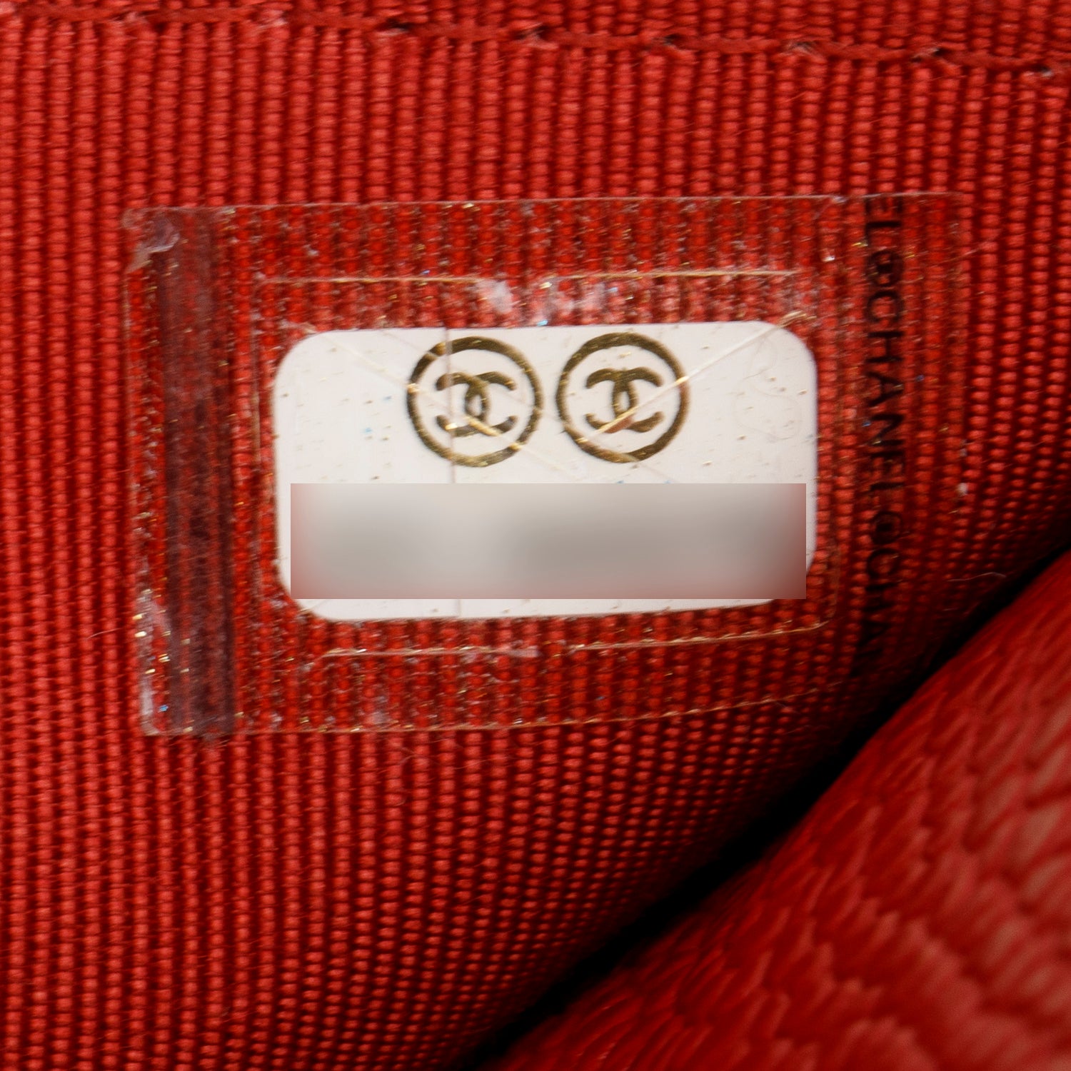 Chanel Red Quilted Caviar Leather Classic Wallet on Chain w/ Authenticity Card & Receipt