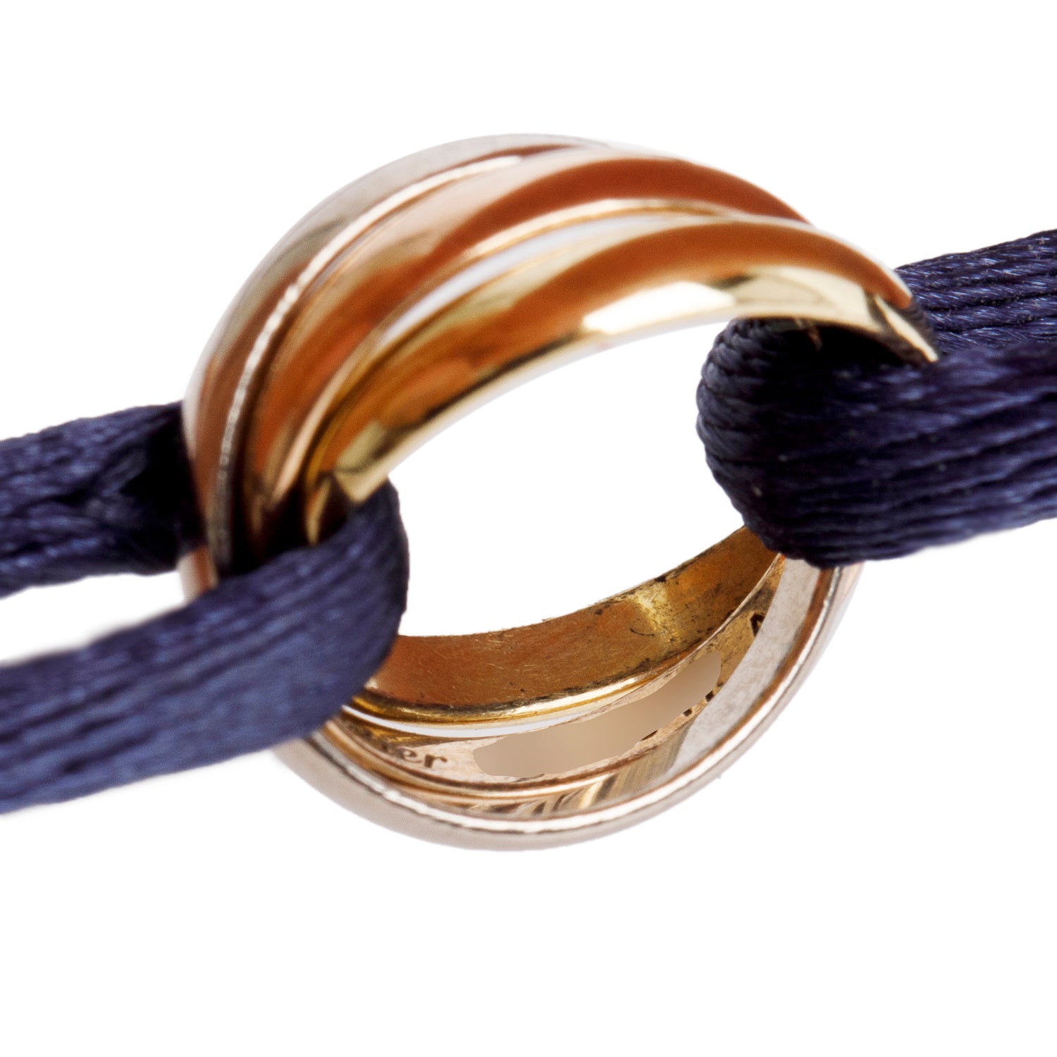 Cartier 2024 18k White, Yellow & Rose Gold Trinity Cord Bracelet w/ Box & Certificate