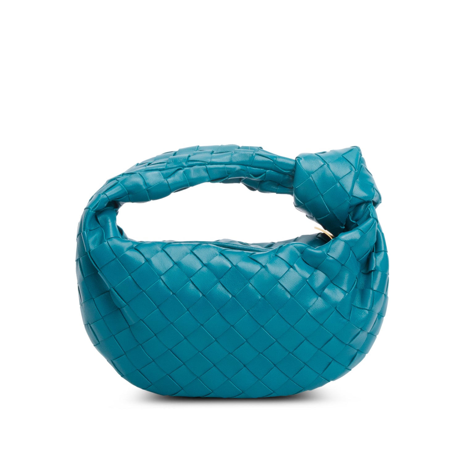 Bottega Veneta Teal Lambskin Intrecciato Mini Jodie w/ Box