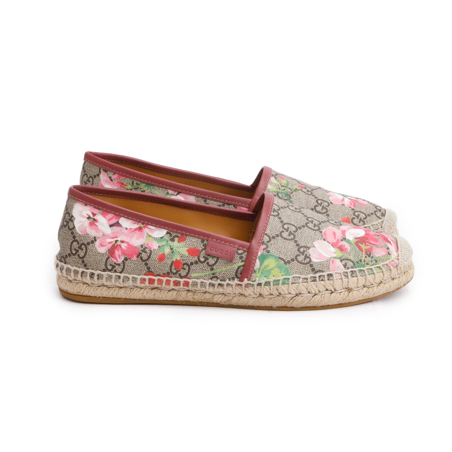 Gucci GG Supreme Blooms Espadrille, Size 38.5 w/ Box