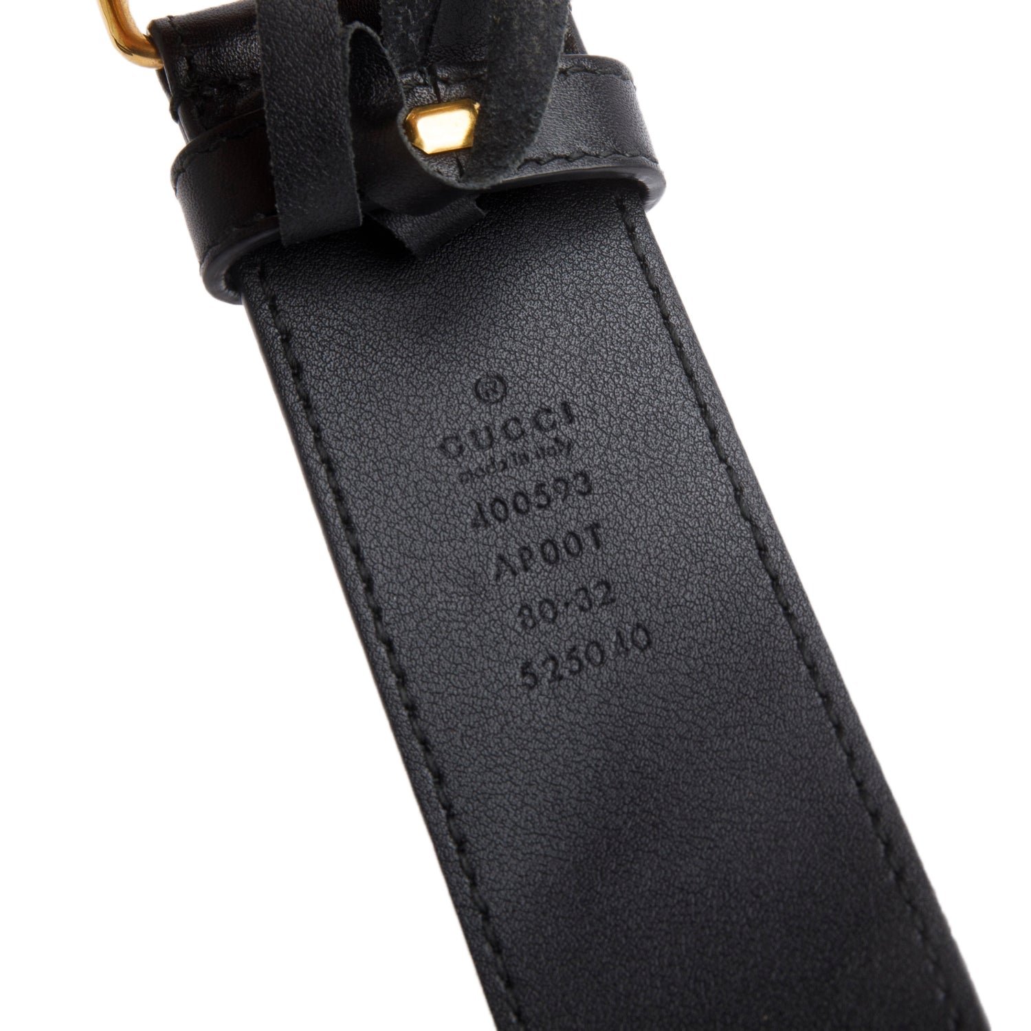 Gucci GG Marmont Black Wide Leather Belt 80 32