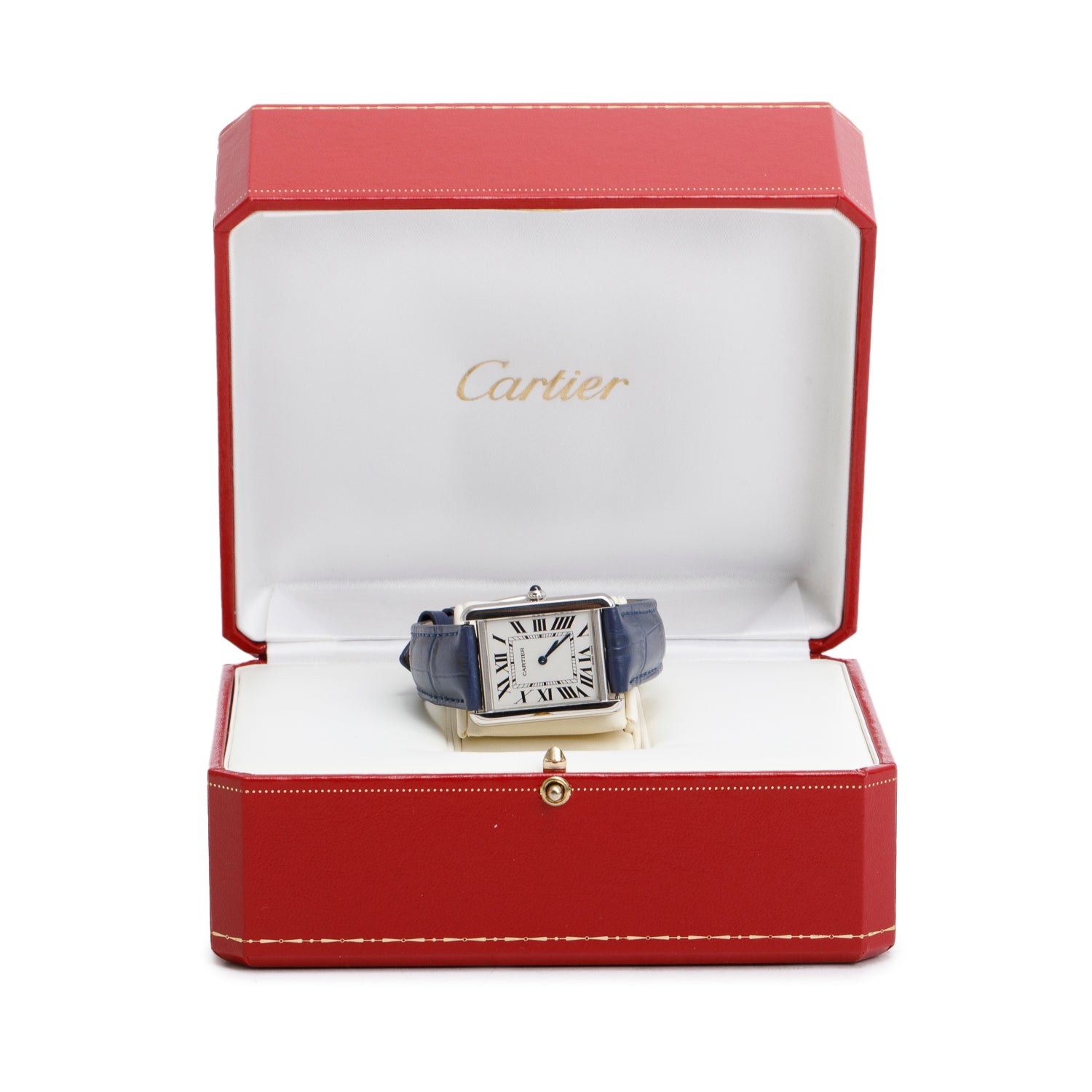 Cartier Stainless Steel Tank Solo Quartz Watch, Large Model 2715 w/ Box