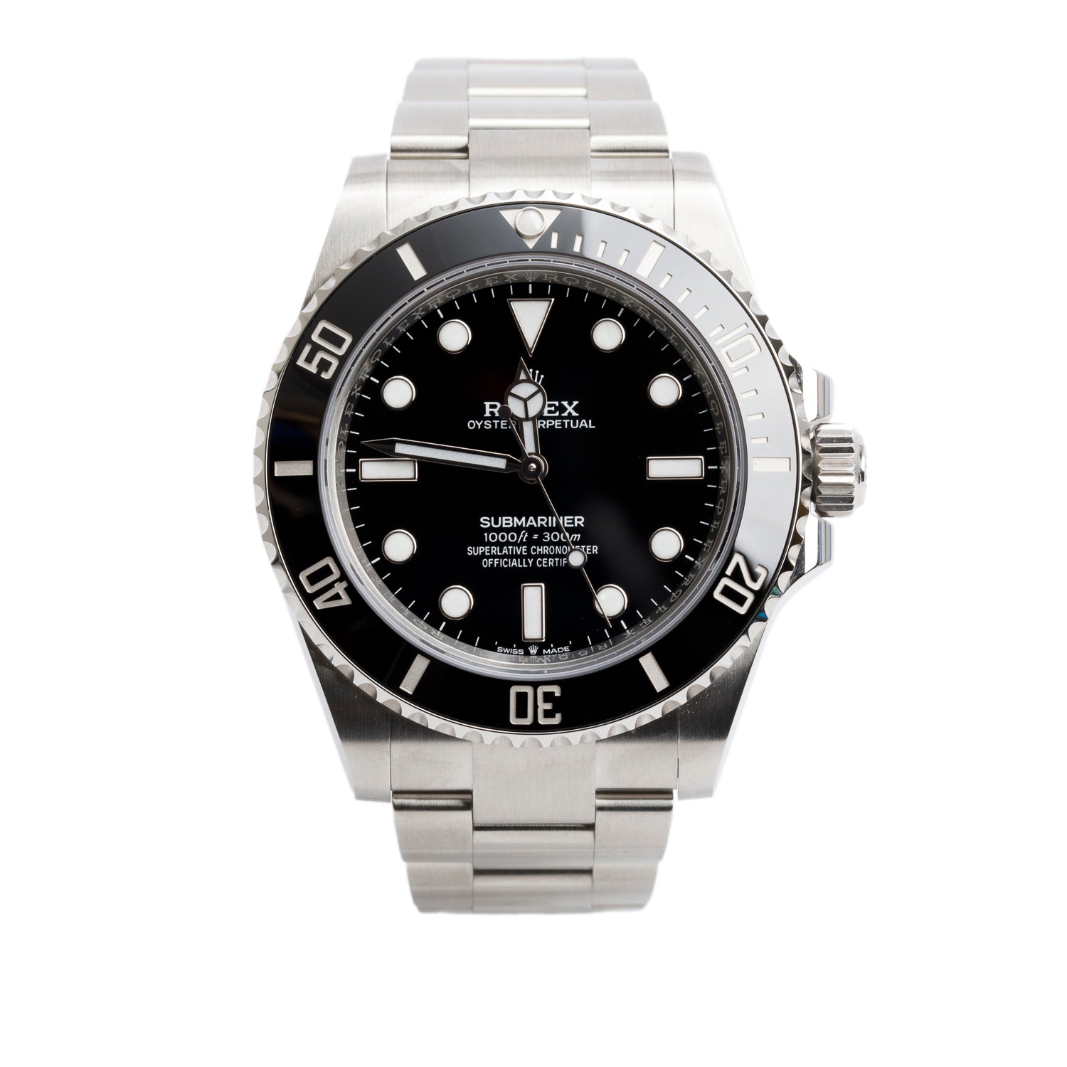 Rolex 2022 Stainless Steel Submariner (No Date) 41 MM Automatic Watch 124060 w/ Box & Papers