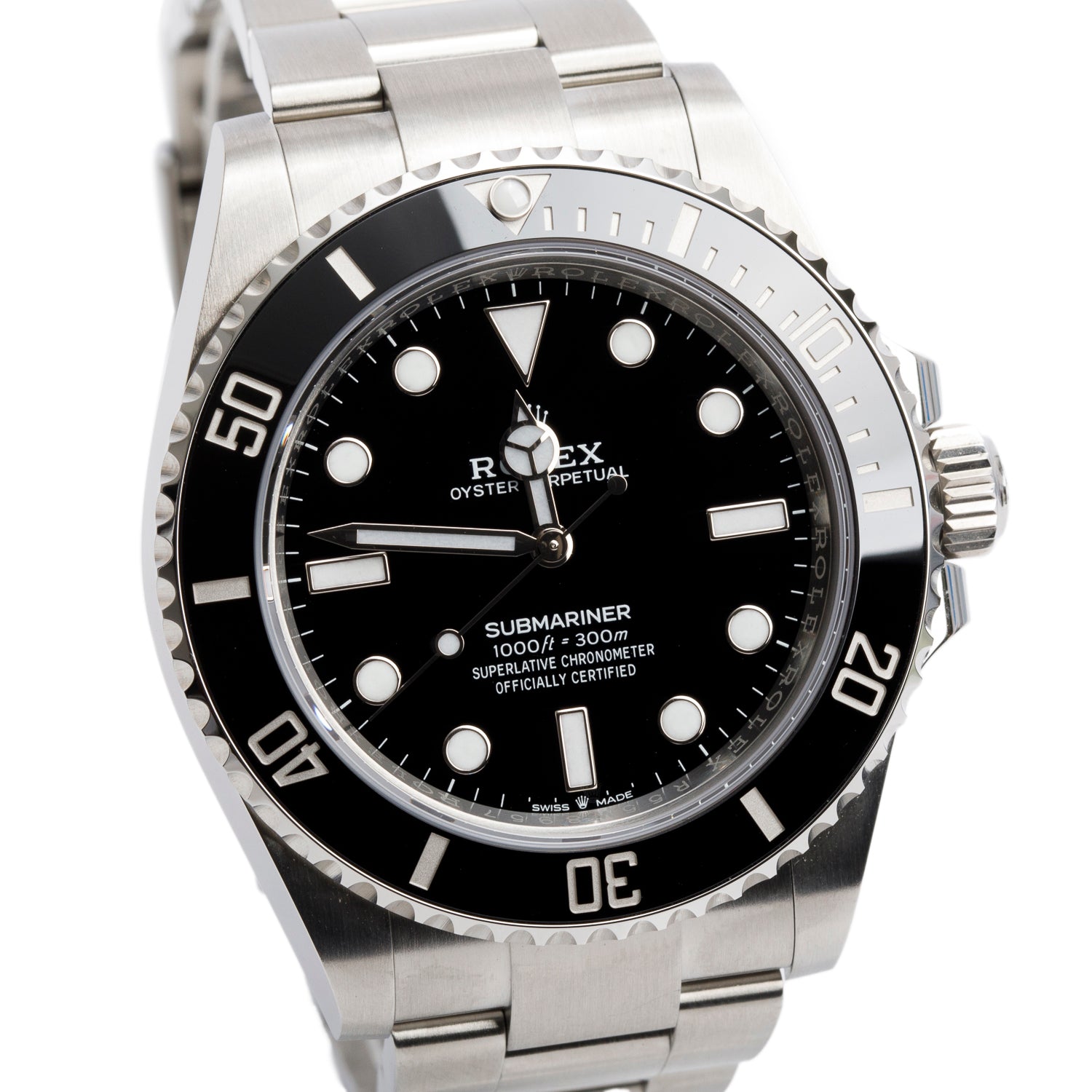 Rolex 2022 Stainless Steel Submariner (No Date) 41 MM Automatic Watch 124060 w/ Box & Papers