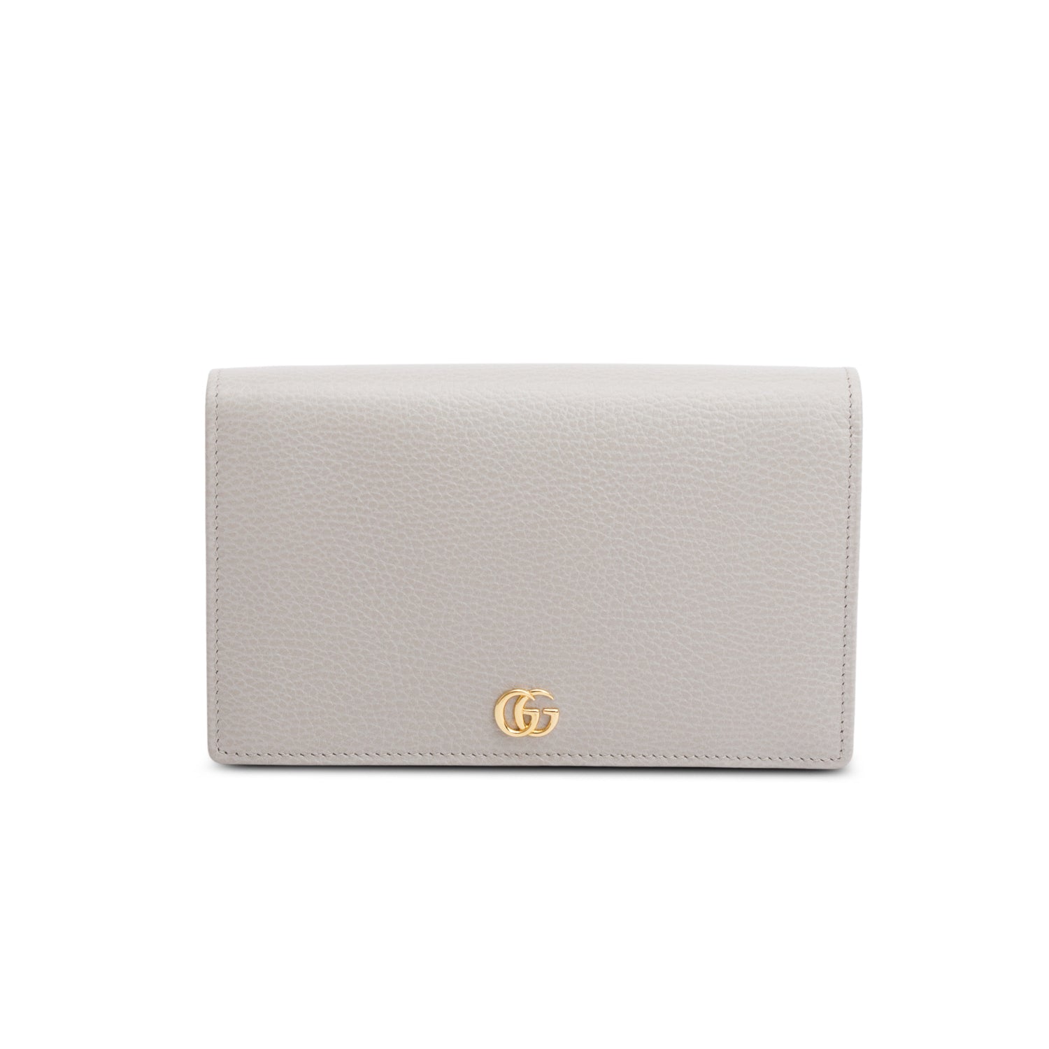 Gucci Grey/Pink Mini GG Marmont Chain Wallet w/ Box