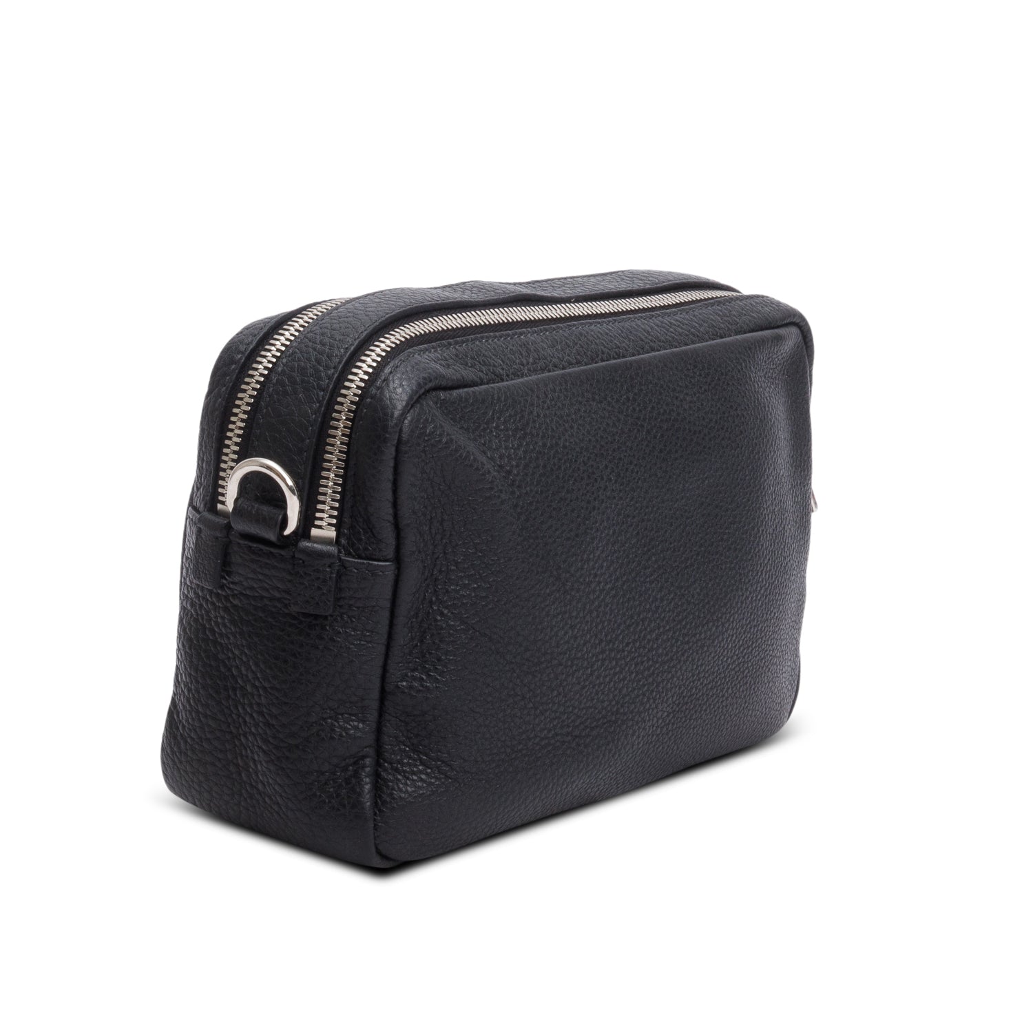 Prada Black Vitello Daino Soft Medium Double Zip Shoulder Bag w/ Straps